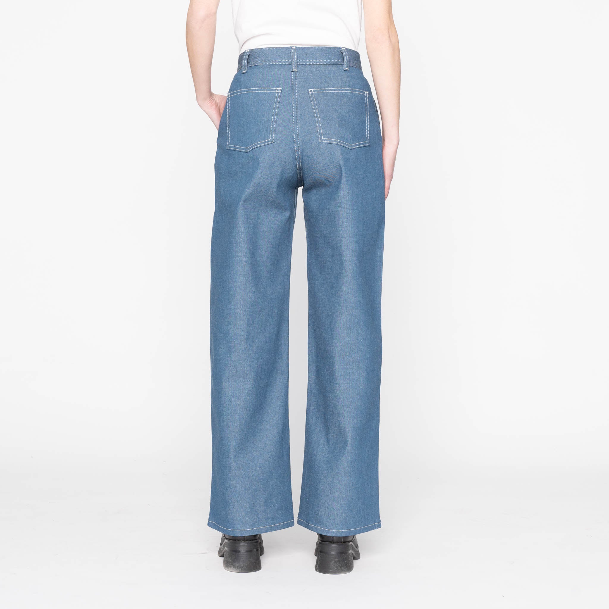 Maudie - Antique Blue Denim Stretch - Antique Blue