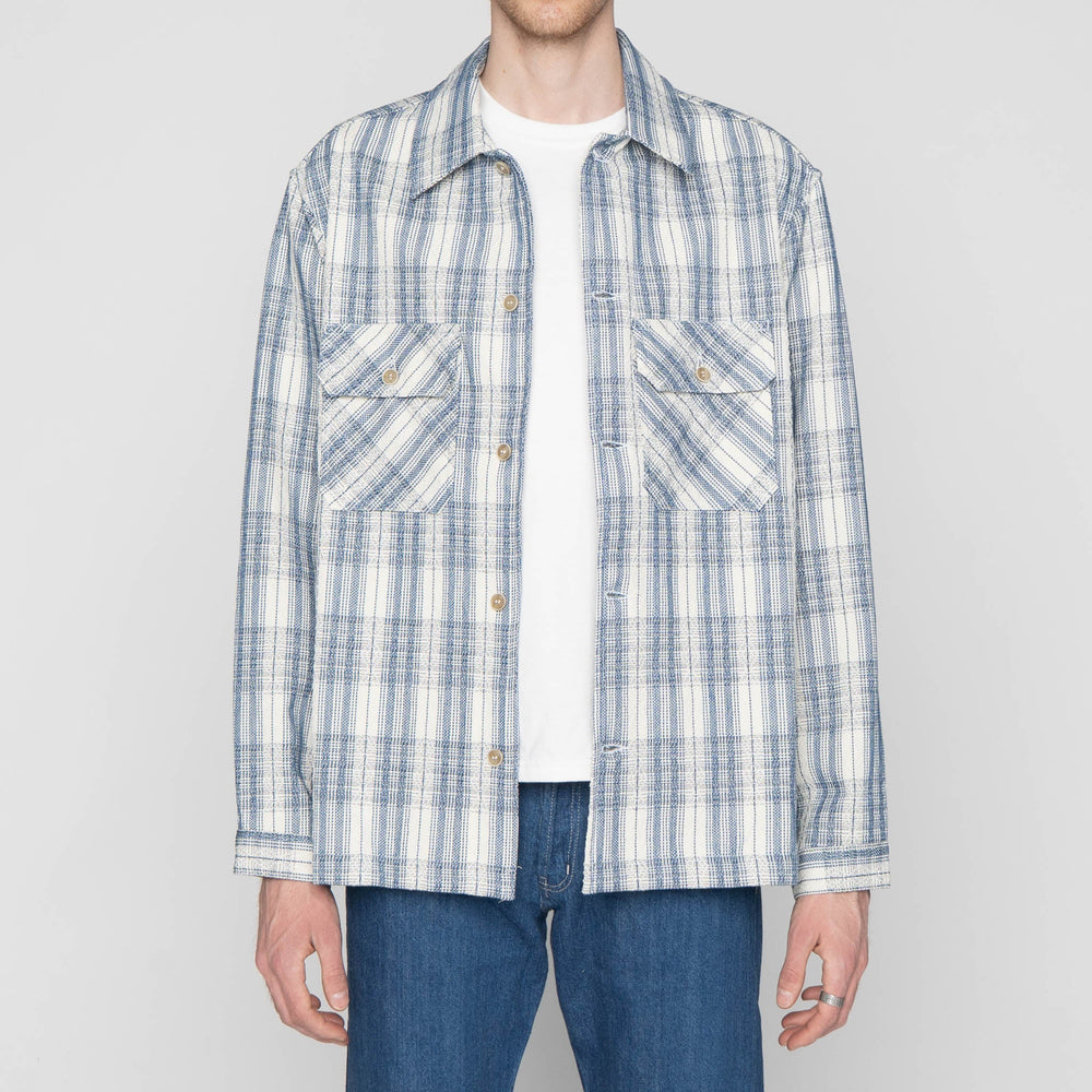 Work Shirt - Asagi Sashiko - White by Naked & Famous Denim