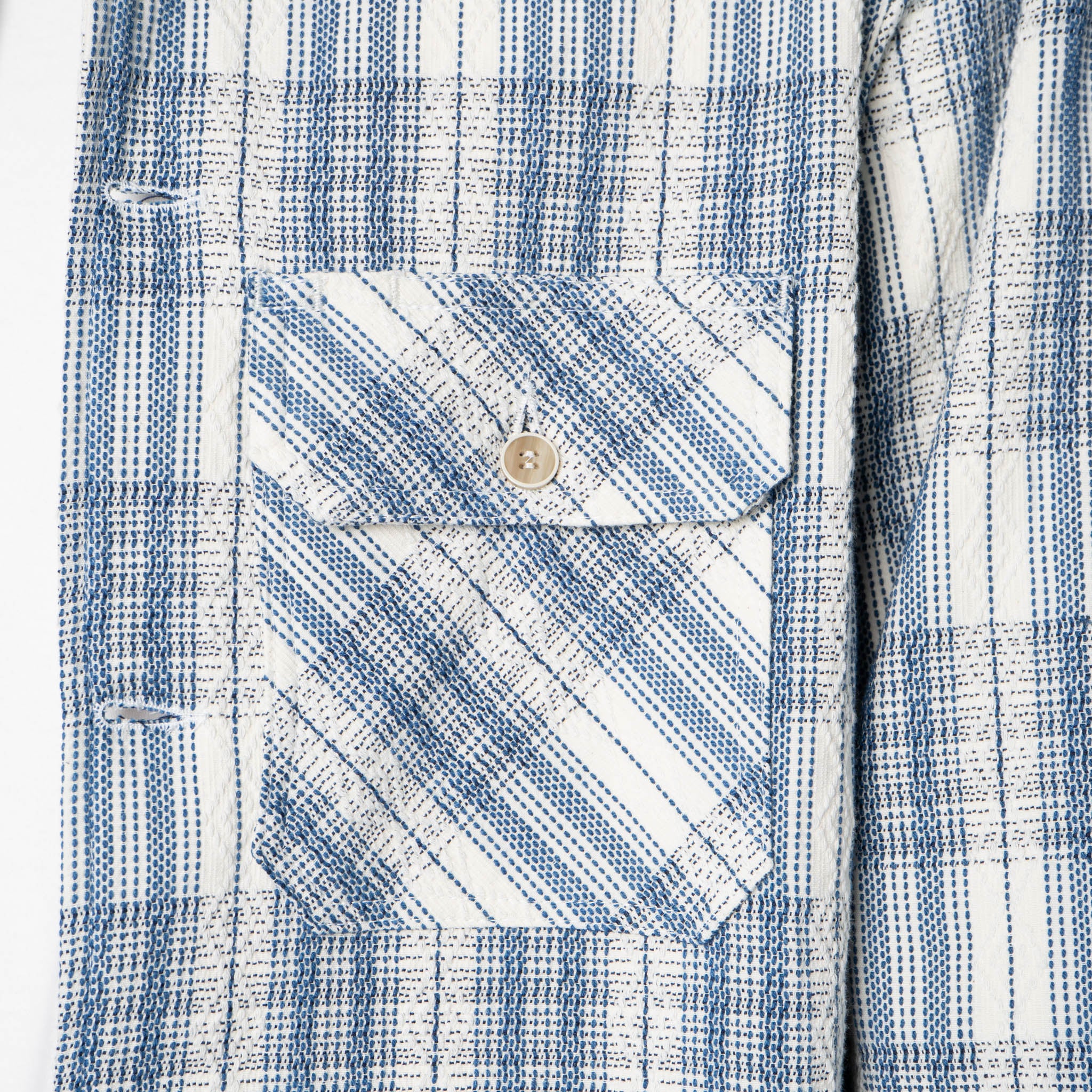 Work Shirt - Asagi Sashiko - White