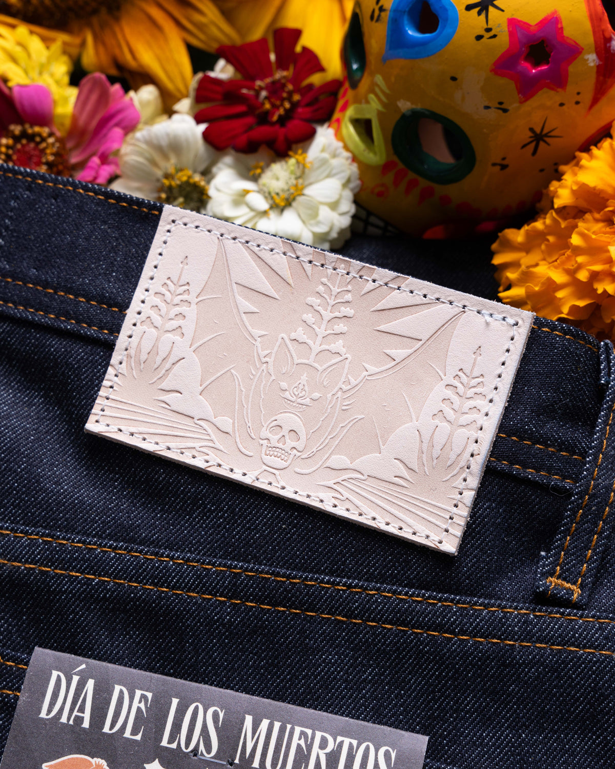 Día De Los Muertos Selvedge - Bat 🦇