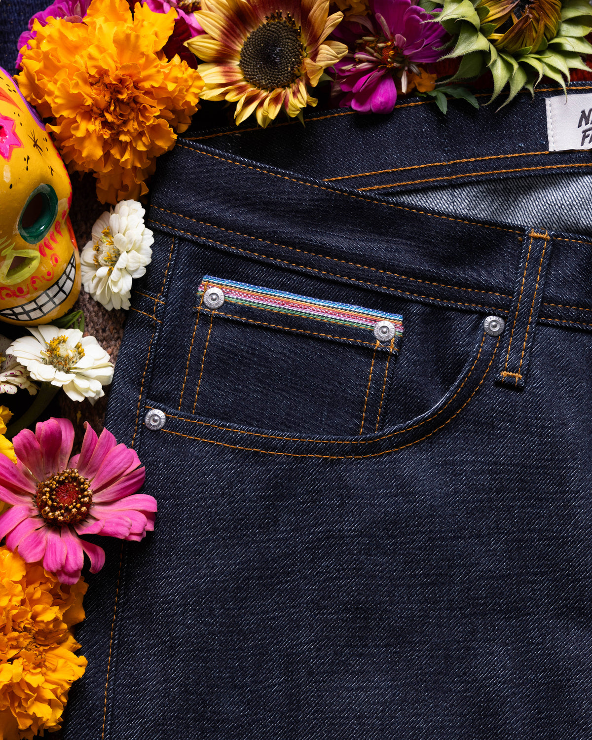 Día De Los Muertos Selvedge - Bat 🦇