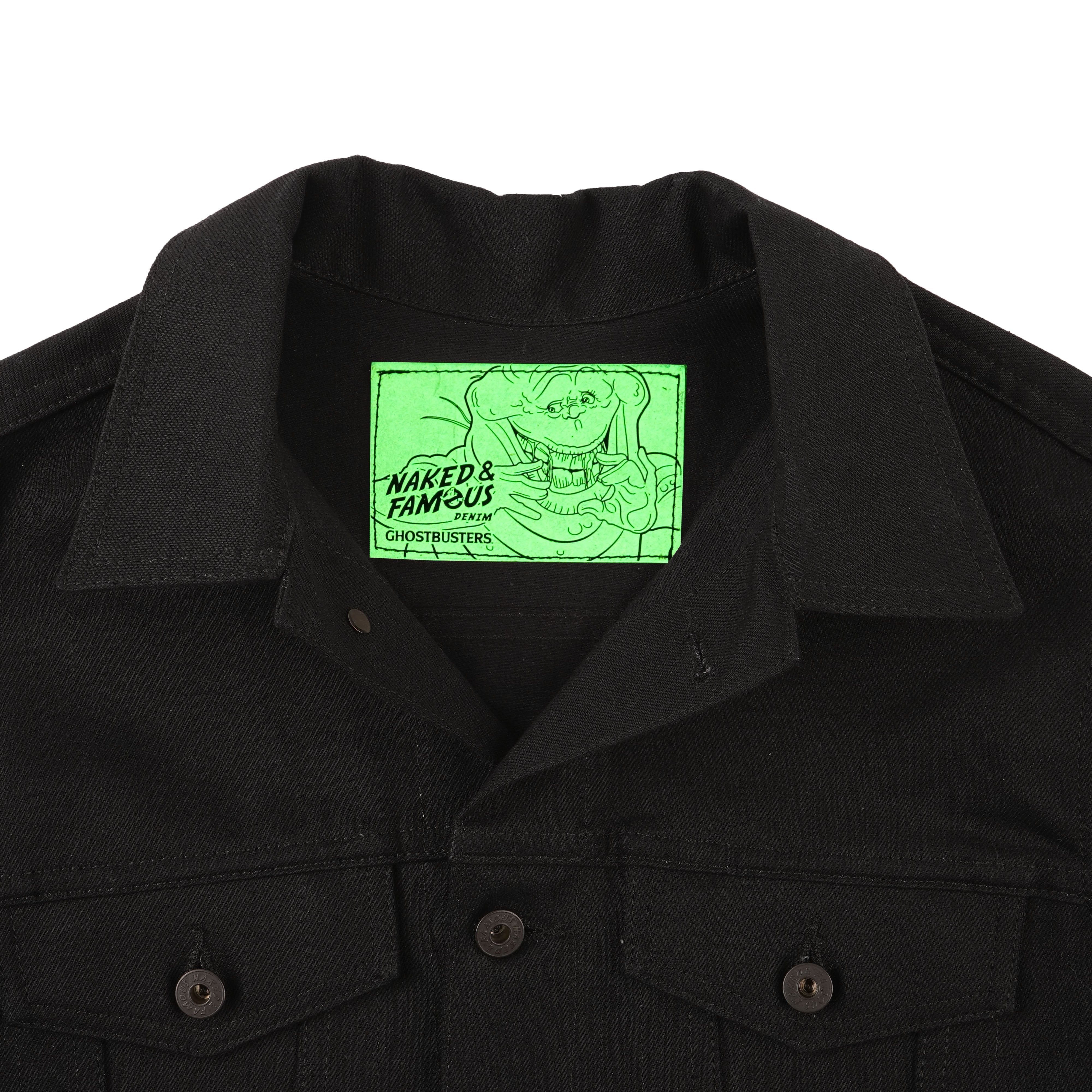 Denim Jacket - Ghostbusters Slimer Jacket by Naked & Famous Denim