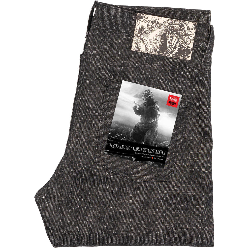 Super Guy - 1954 Godzilla Selvedge - Black by Naked & Famous Denim