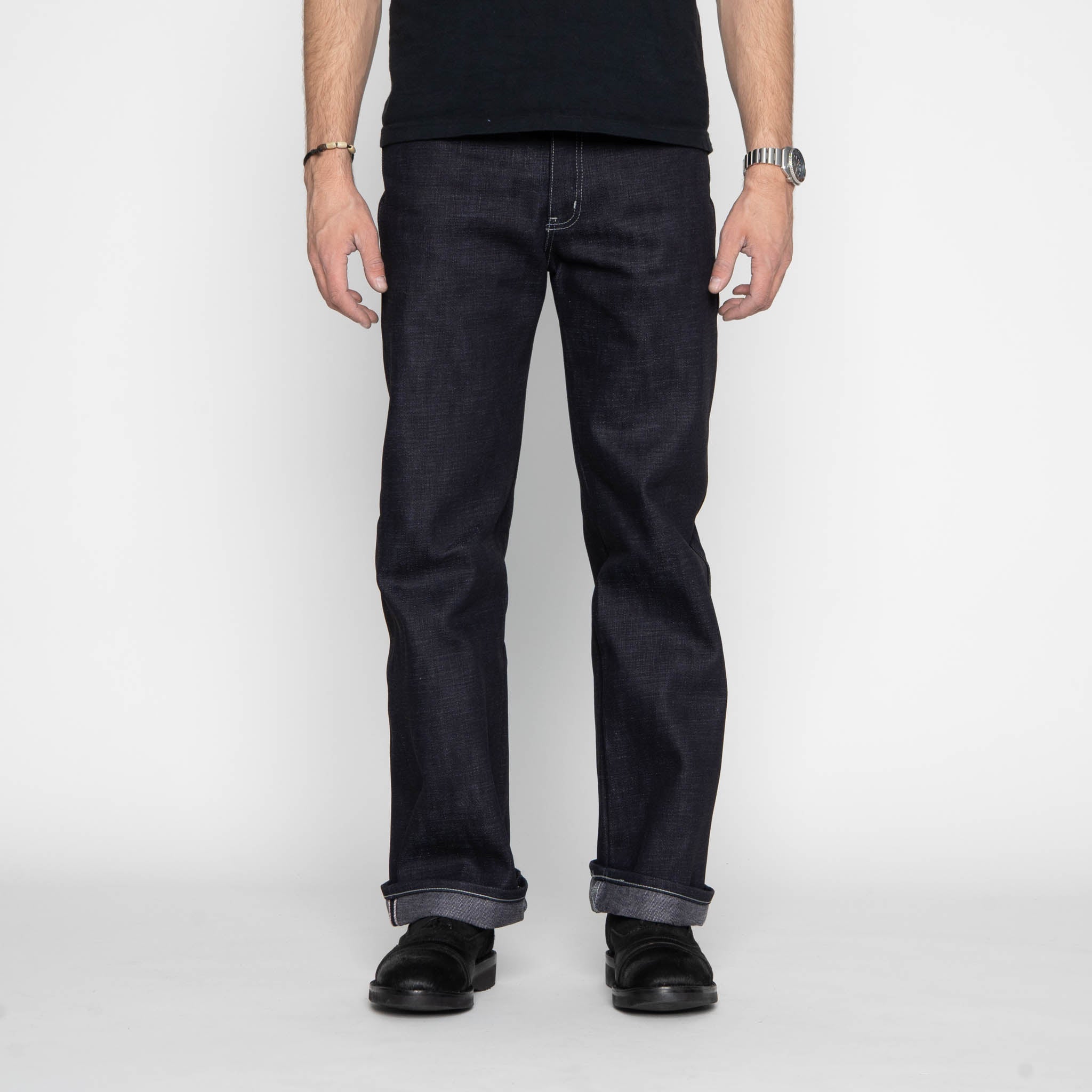 Strong Guy - Wax Coated Black Stretch | Naked & Famous Denim