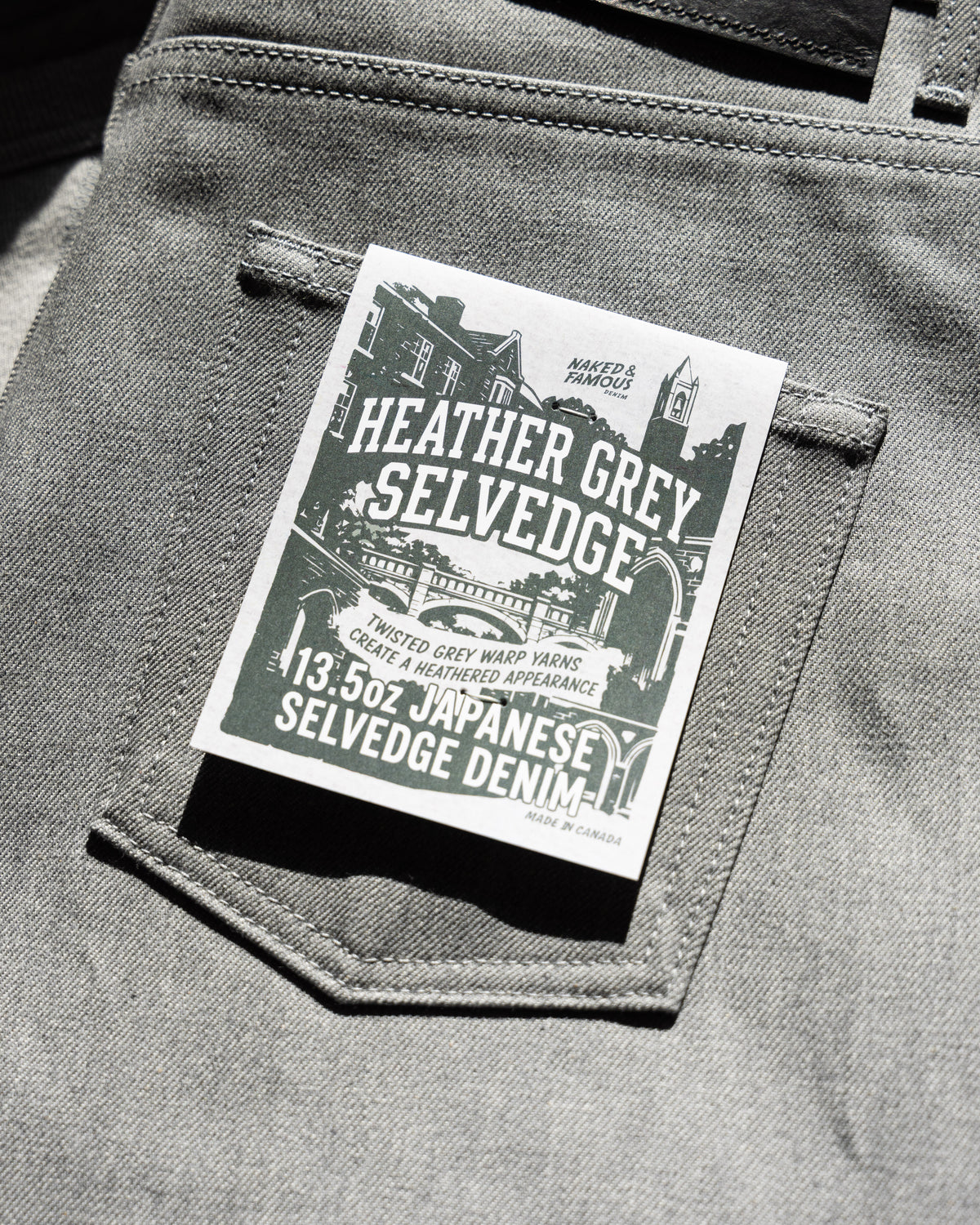 Heather Grey Selvedge: Blended Before Spinning