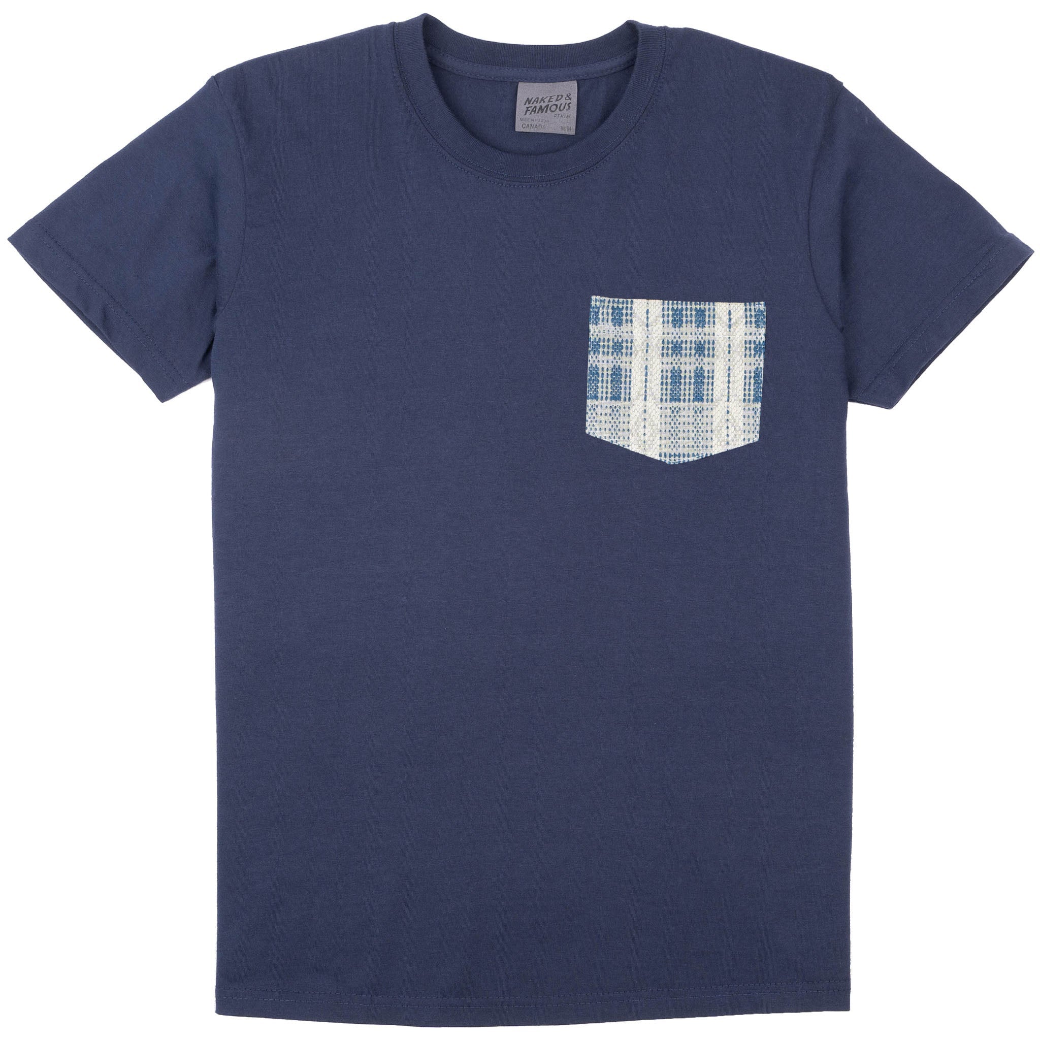 Pocket Tee - Navy - Printed Autumn - Navy | Naked & Famous Denim