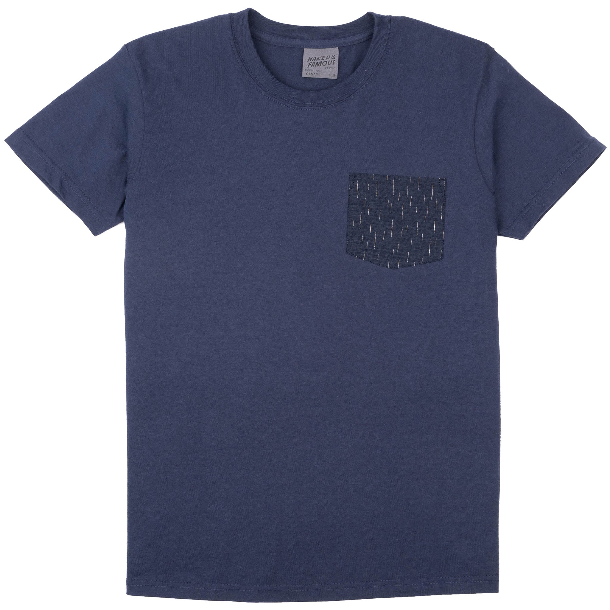 Pocket Tee - Navy - Kimono Print Rain