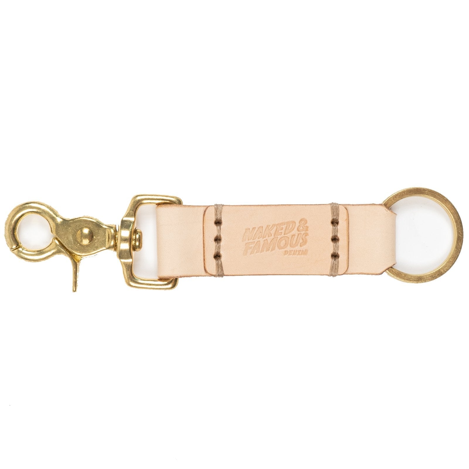 Key Chain - Bovine Leather - Natural | Naked & Famous Denim