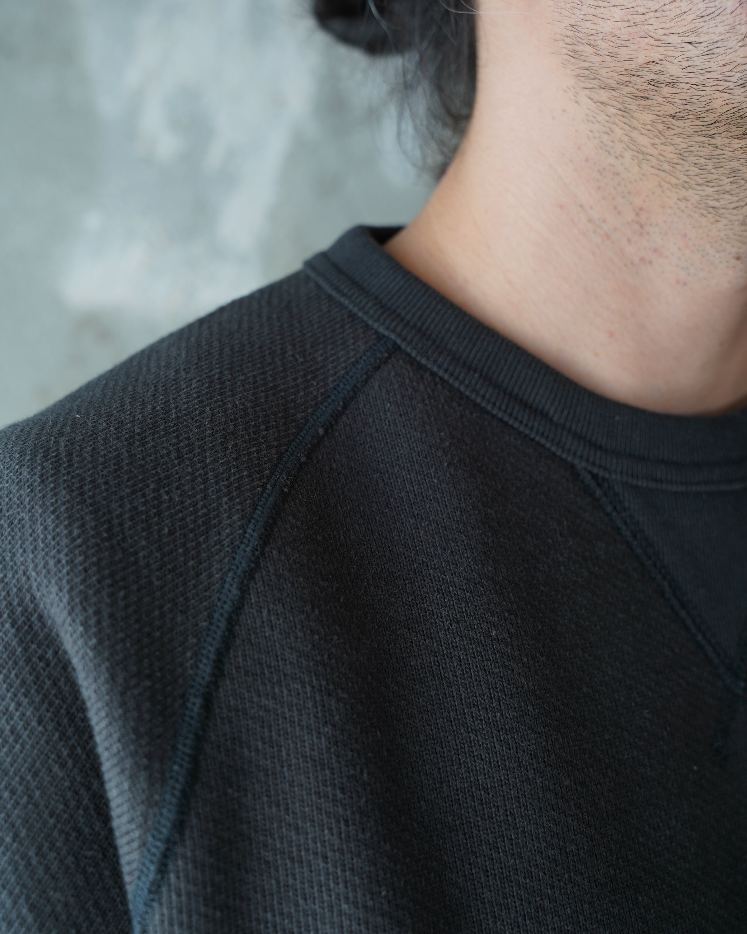 Pullover Crewneck - 876gsm Double Heavyweight French Terry - Sumi Black by Wonder Looper
