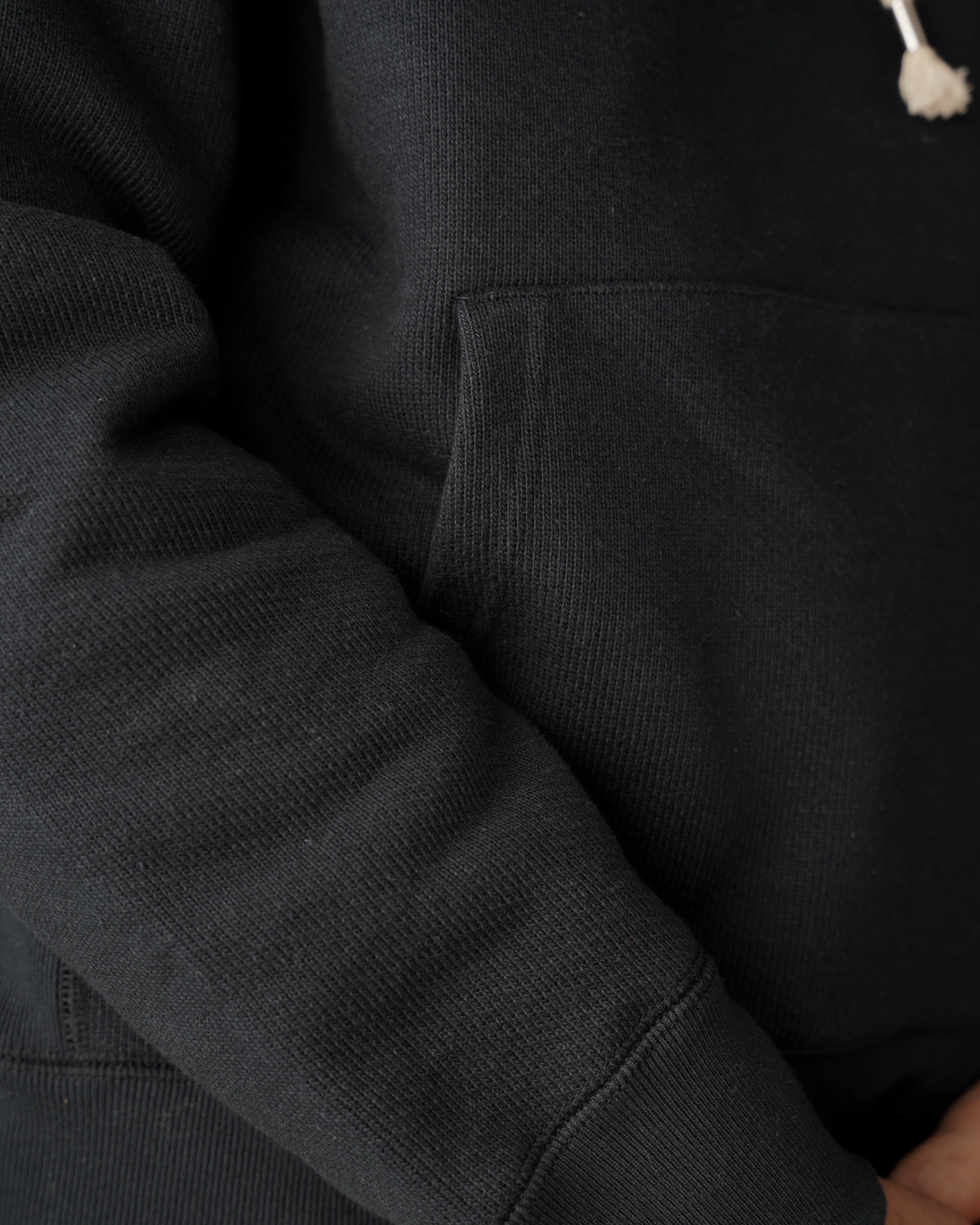 Pullover Hoodie - 876gsm Double Heavyweight French Terry - Sumi Black by Wonder Looper