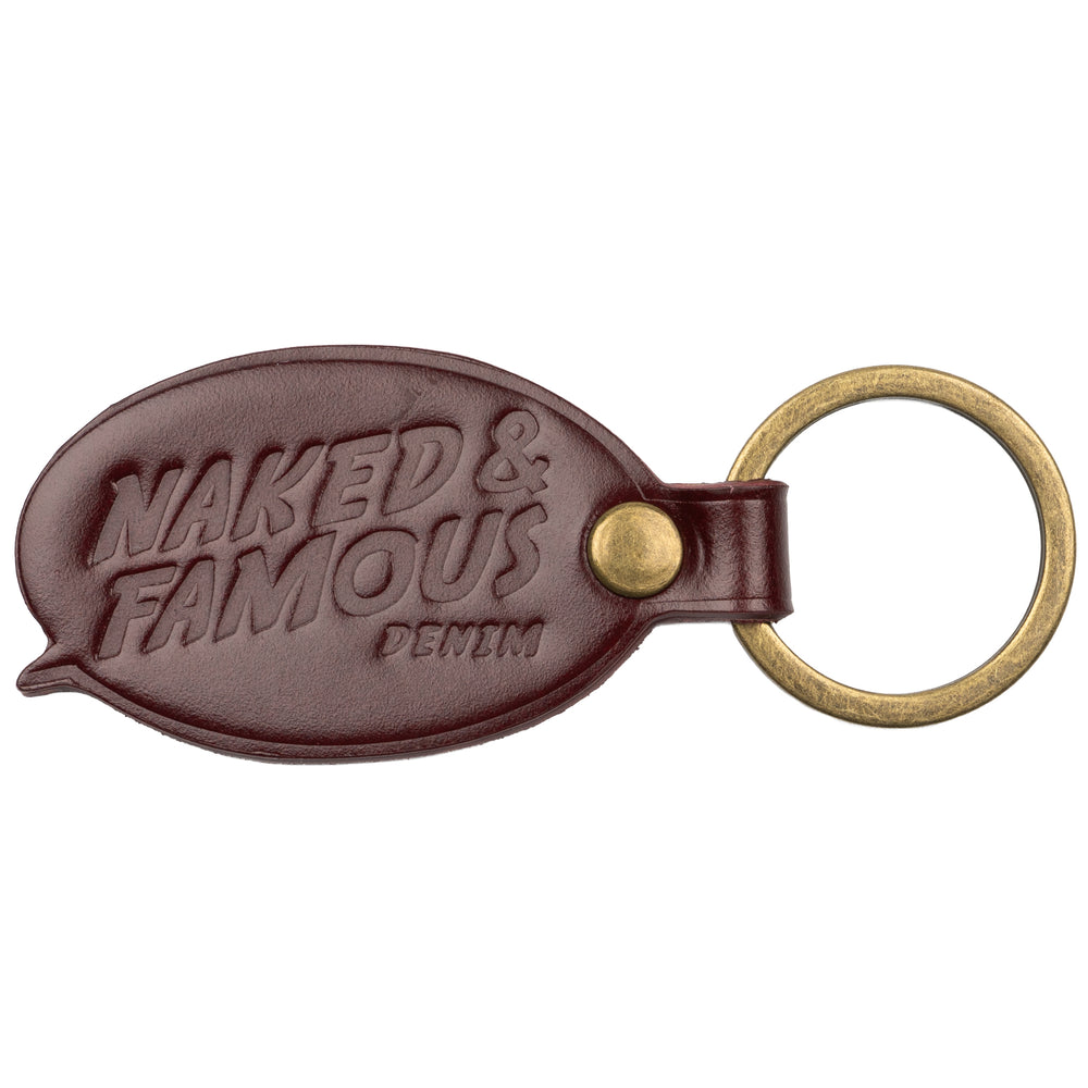 Leather Key Charm - Shell Cordovan - Oxblood by Naked & Famous Denim