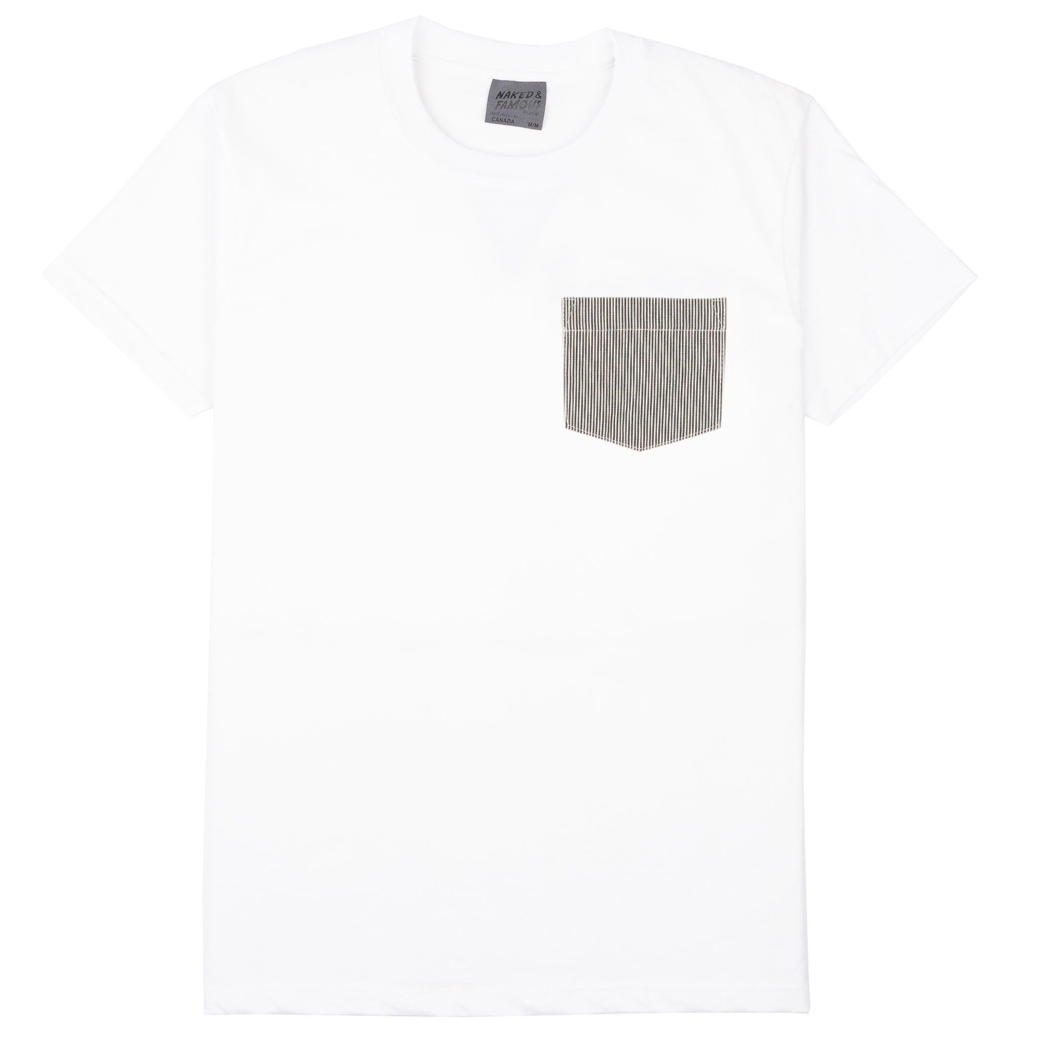 Pocket Tee - White + Organic Hickory - Green