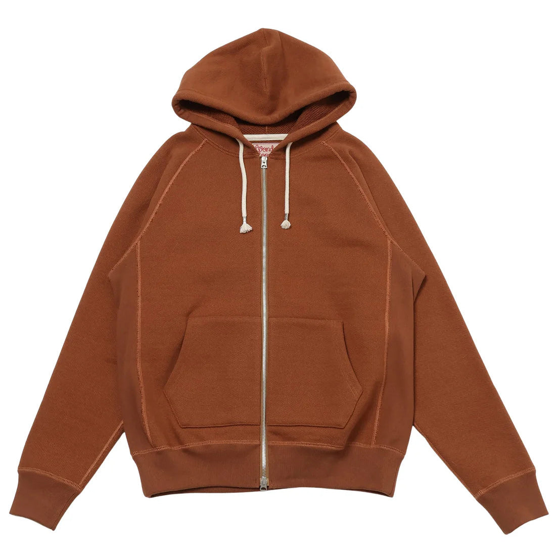 Zip Hoodie - Double Heavyeight French Terry - Rust by Wonder Looper