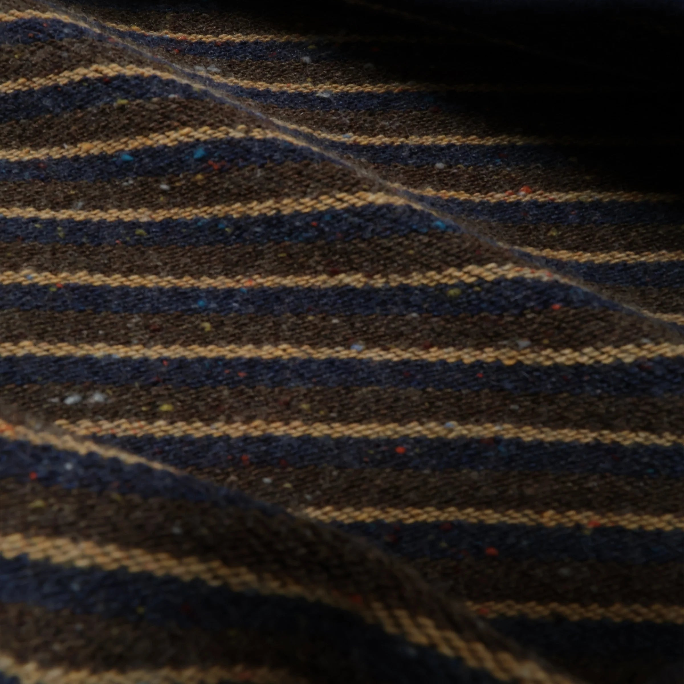 Pullover Crewneck - Real Indigo Blanket Striped French Terry