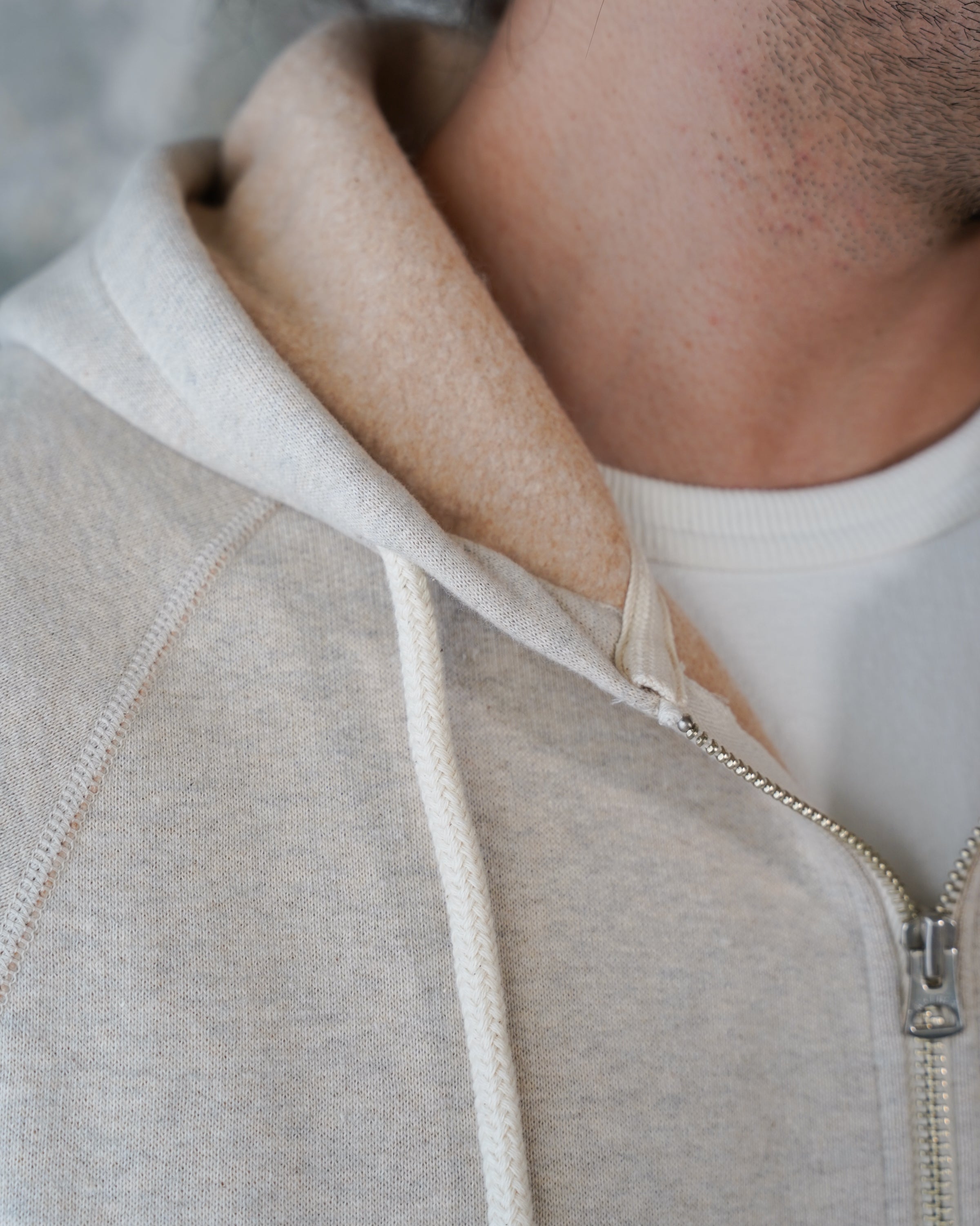 Zip Hoodie - Fleeced Foxfibre® - Oatmeal