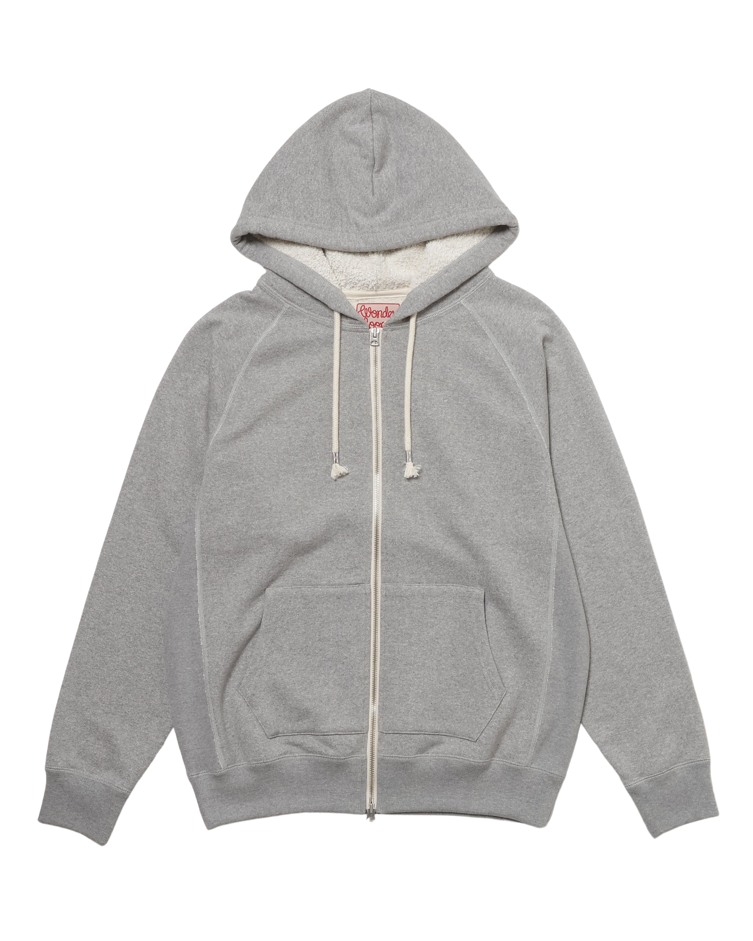 Zip Hoodie - Super Looper French Terry - Heather Grey by Wonder Looper