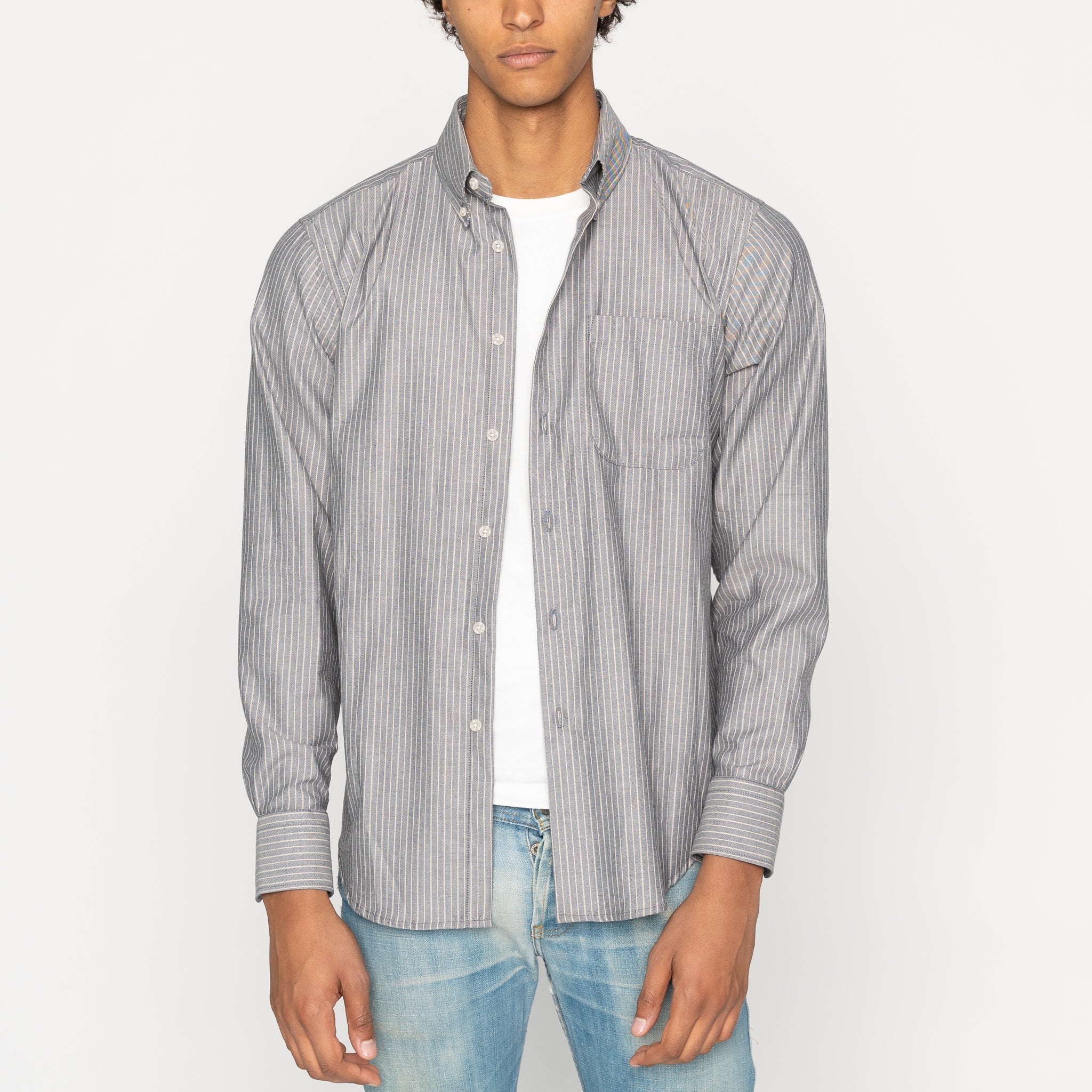 Easy Shirt - Soft Finish Classic Stripe - Indigo | Naked & Famous