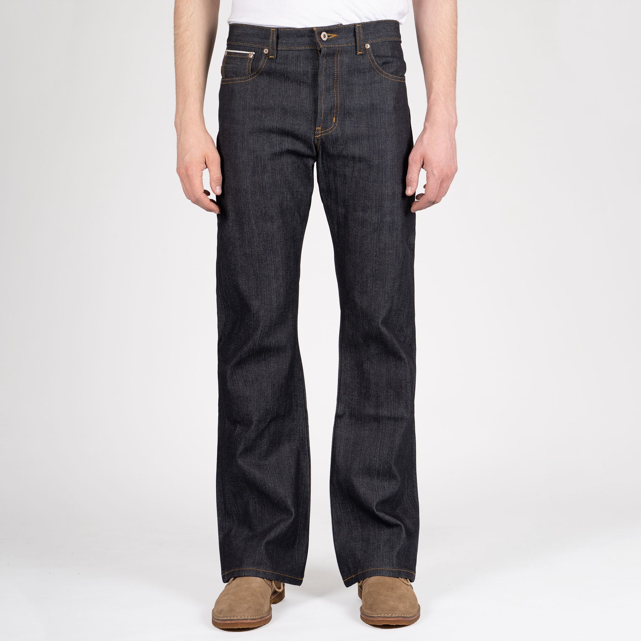 Groovy Guy Jeans: Our bootcut fit; high rise, standard thigh and