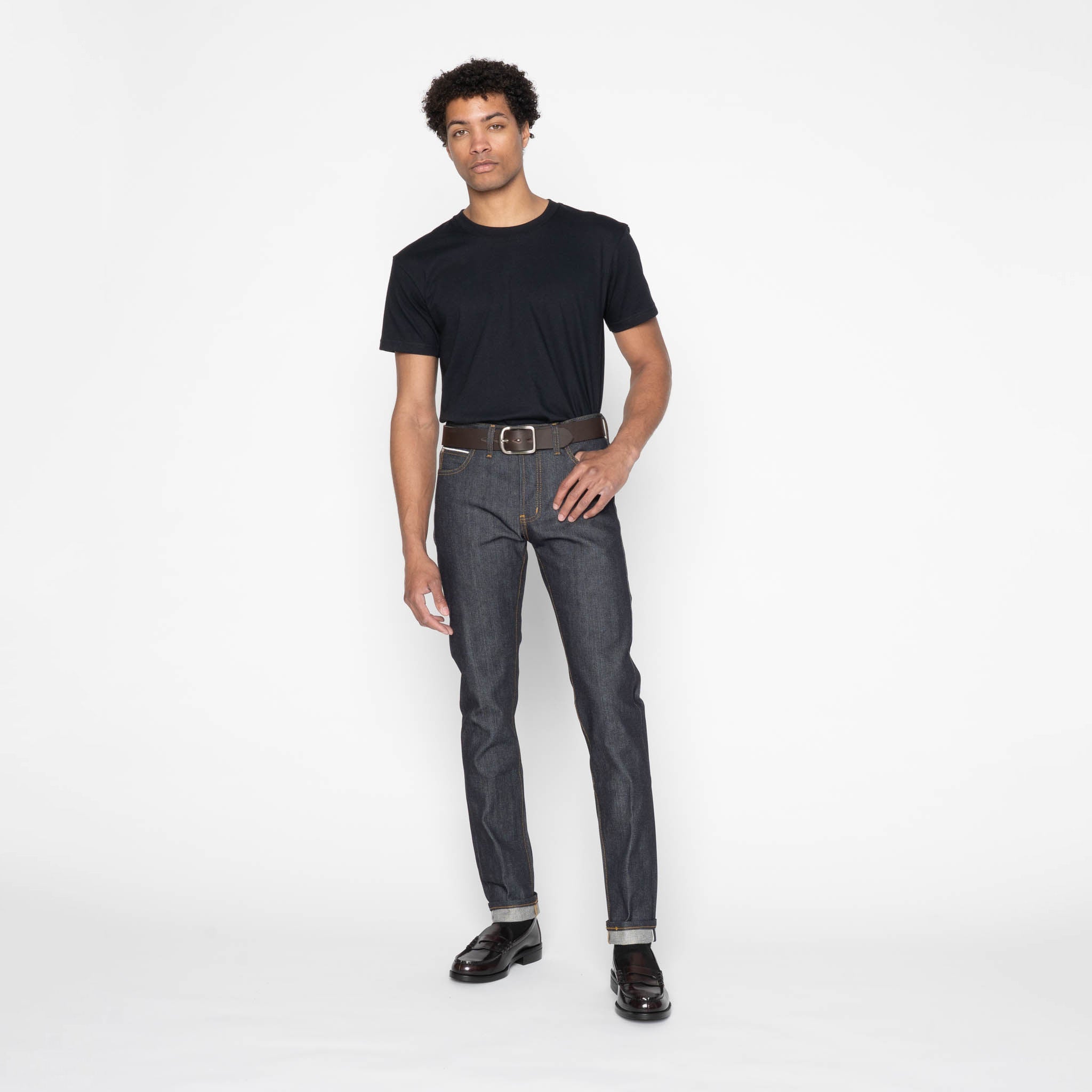 Thick Belt - 7mm Bovine Leather - Brown by Naked & Famous Denim