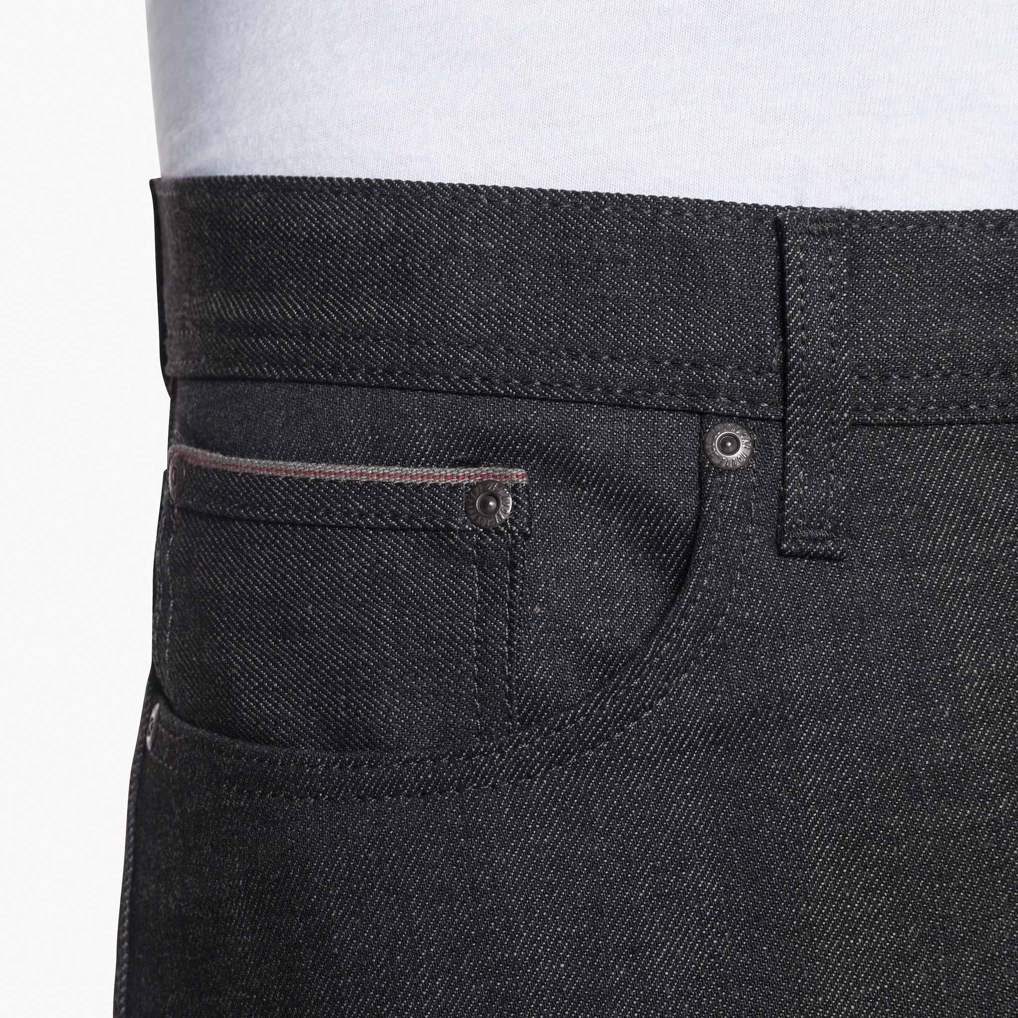 Weird Guy - Black x Grey Stretch Selvedge | Naked & Famous Denim