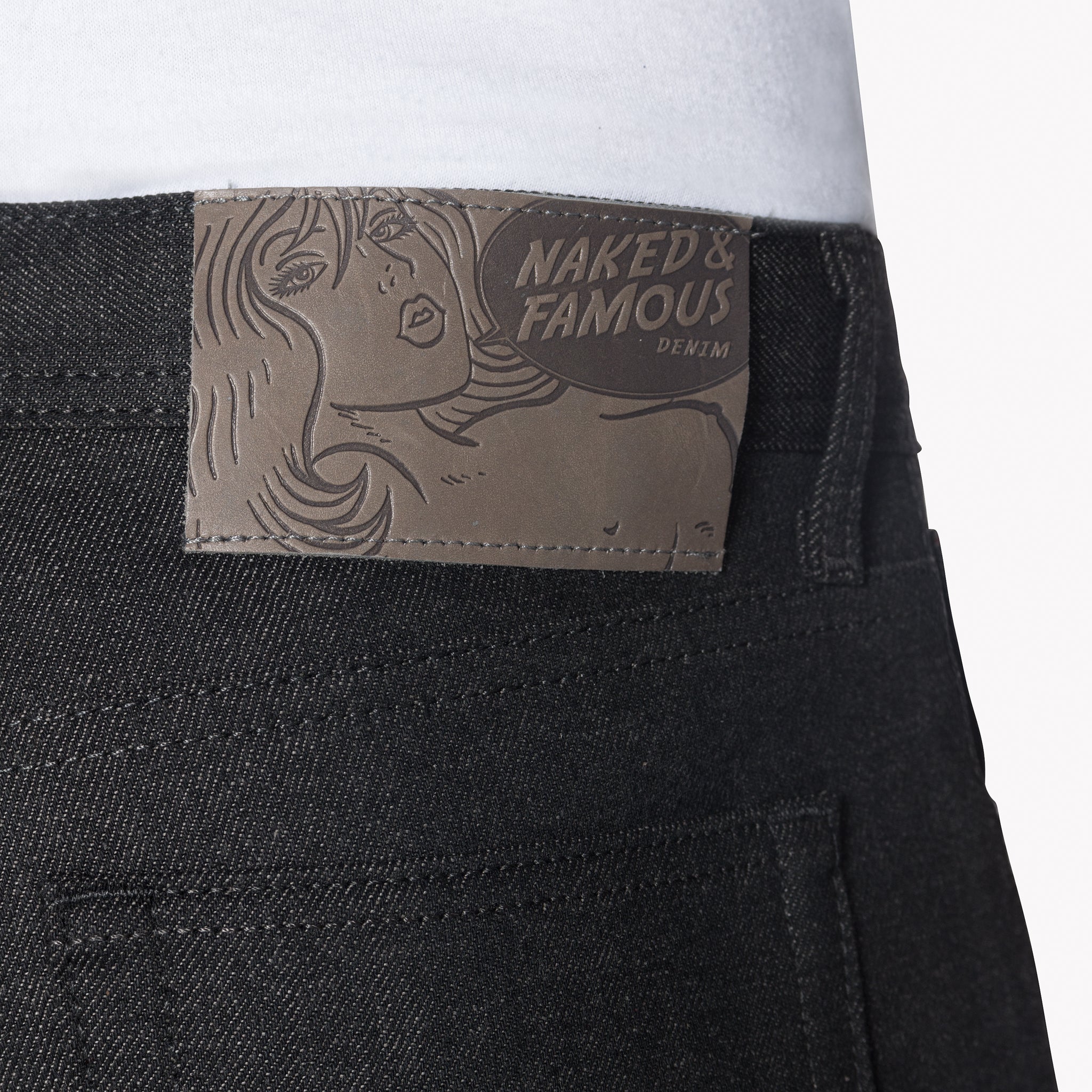 Weird Guy - Black x Grey Stretch Selvedge | Naked & Famous Denim