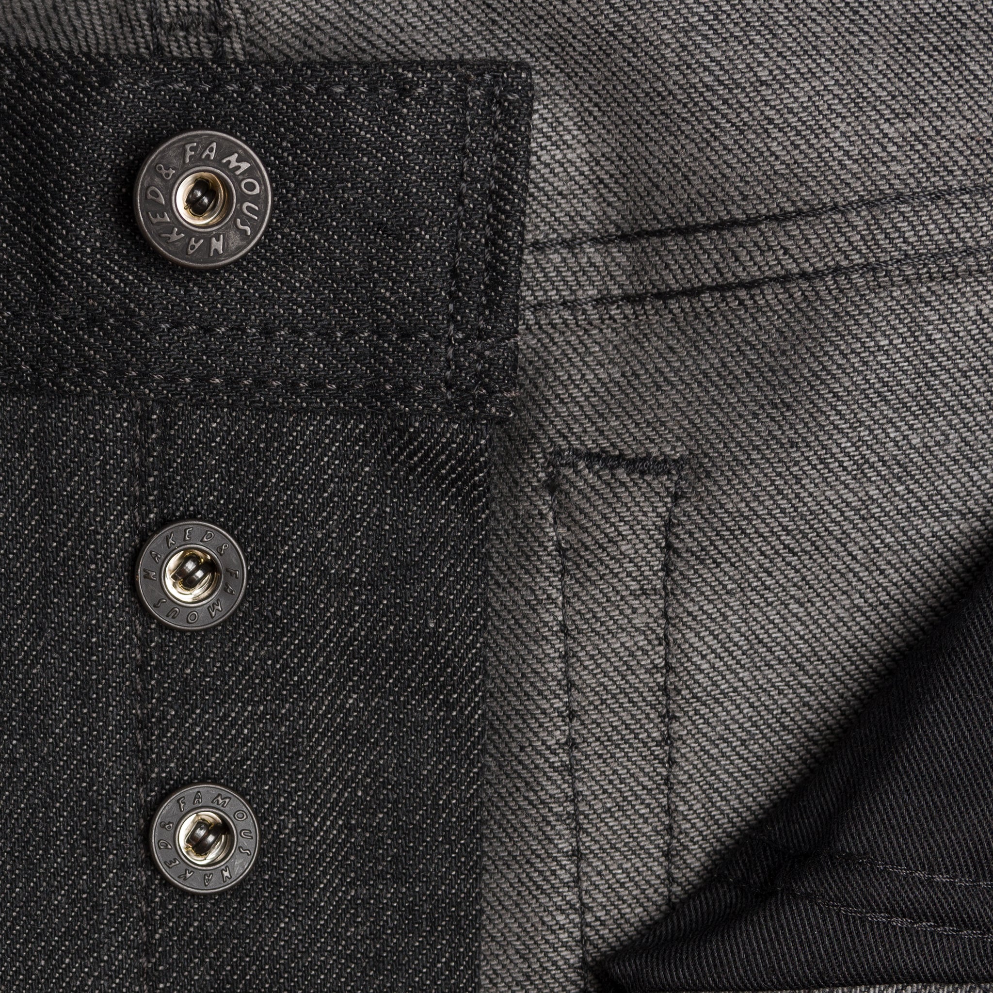 Weird Guy - Black x Grey Stretch Selvedge | Naked & Famous Denim
