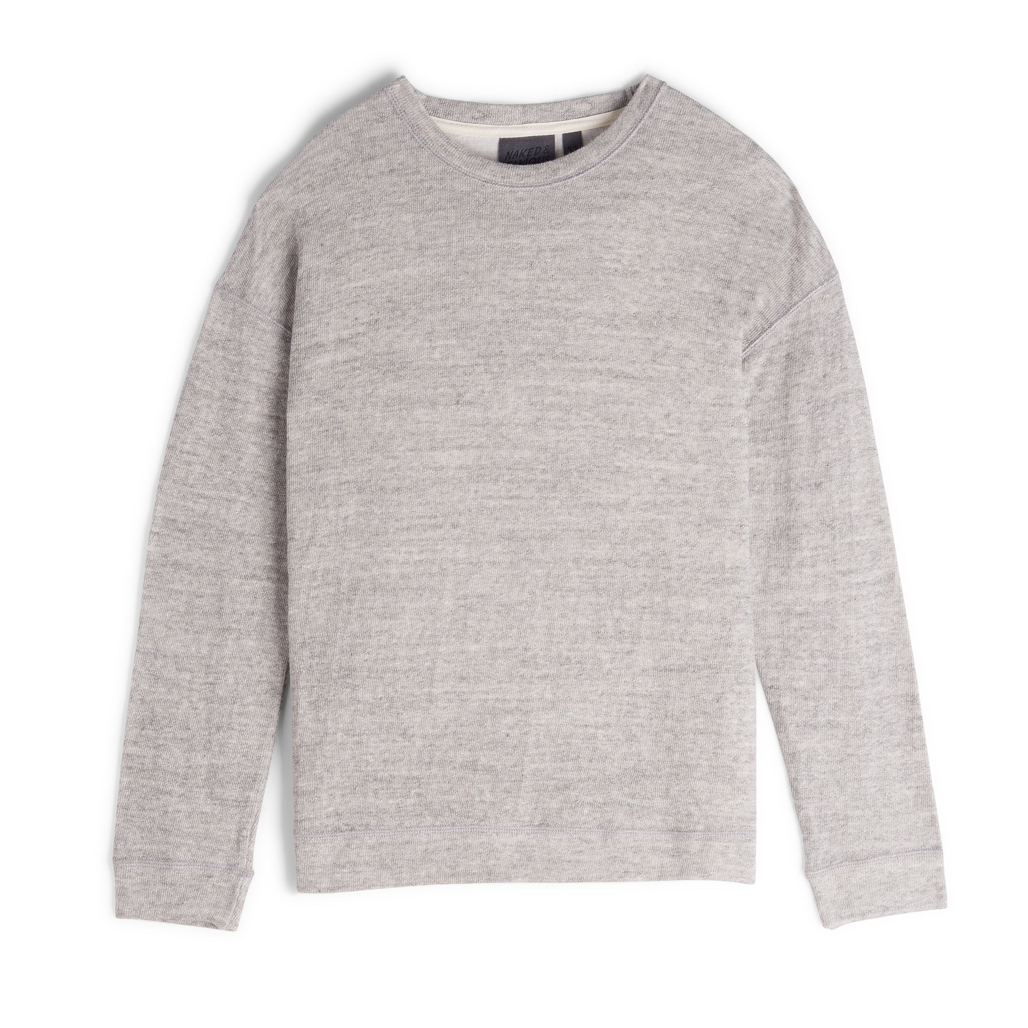 Women's - Weekend Crew - Vintage Doubleface - Grey | Naked & Famous Denim