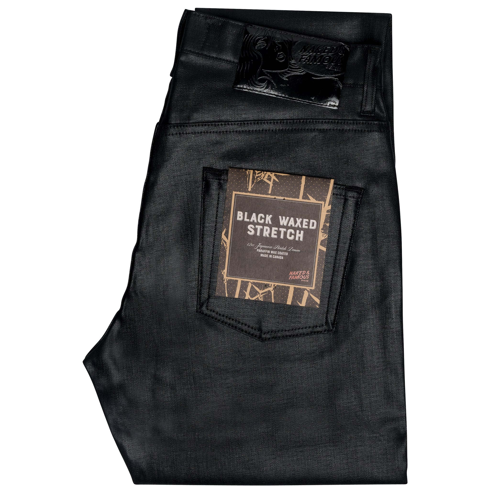 Easy Guy - Wax Coated Black Stretch | Naked & Famous Denim
