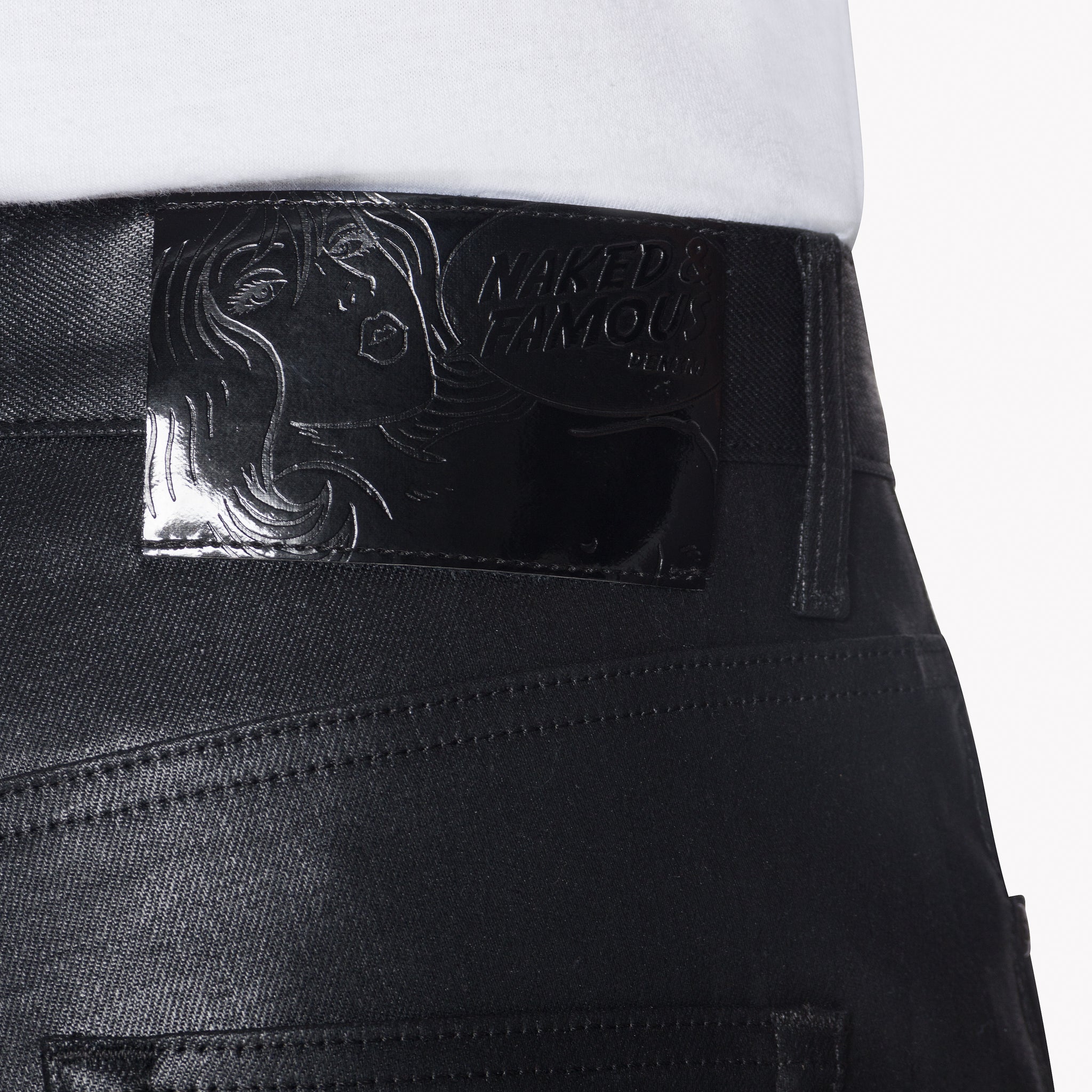 Easy Guy - Wax Coated Black Stretch | Naked & Famous Denim