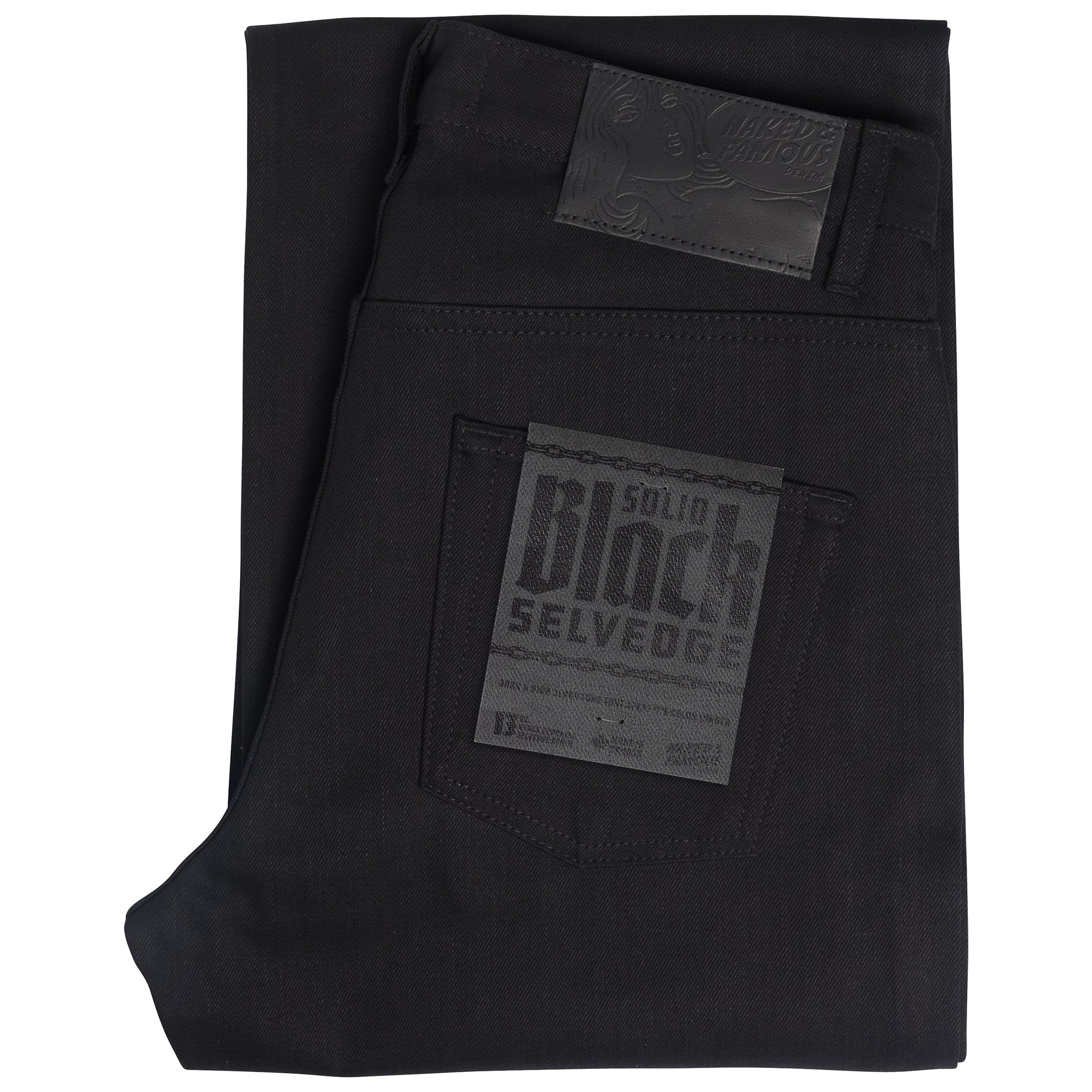Strong Guy - Solid Black Selvedge | Naked & Famous Denim