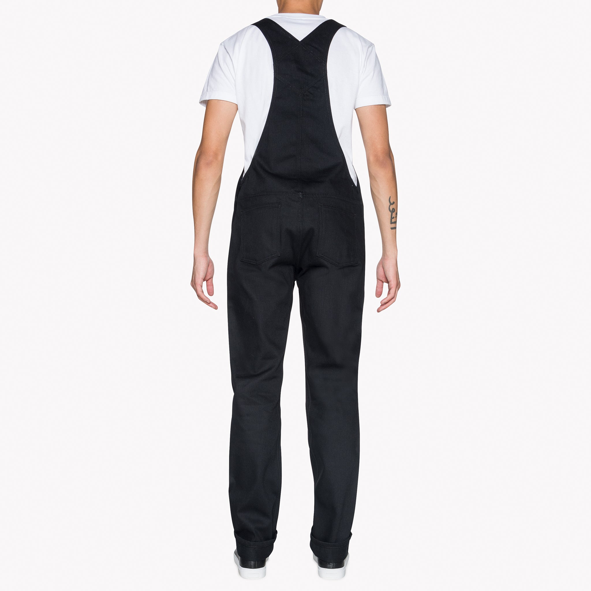Weird Guy Overalls - Black Solid Selvedge | Naked & Famous Denim