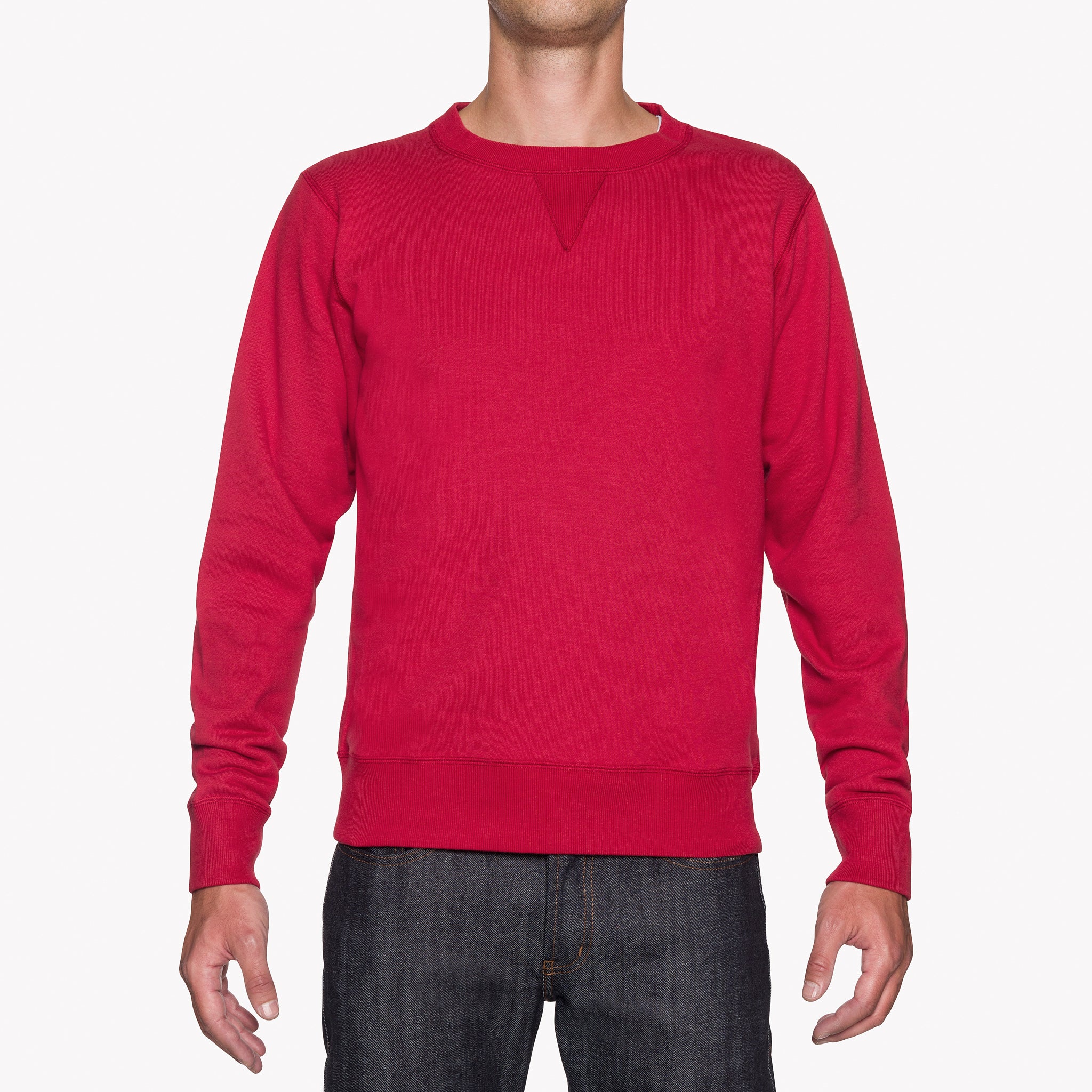 Crewneck - Heavyweight Terry - Red | Naked & Famous Denim