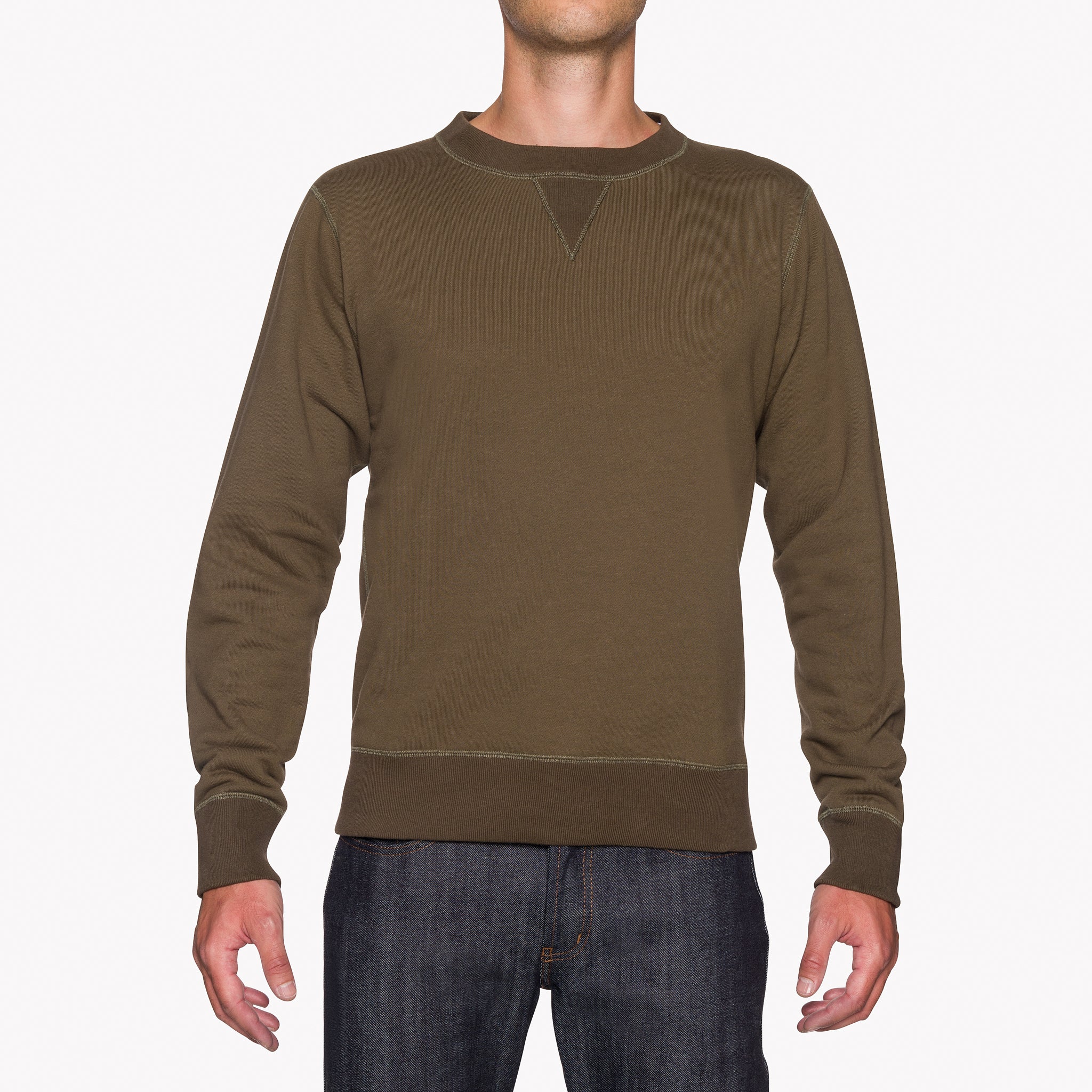 Crewneck - Heavyweight Terry - Hunter | Naked & Famous Denim