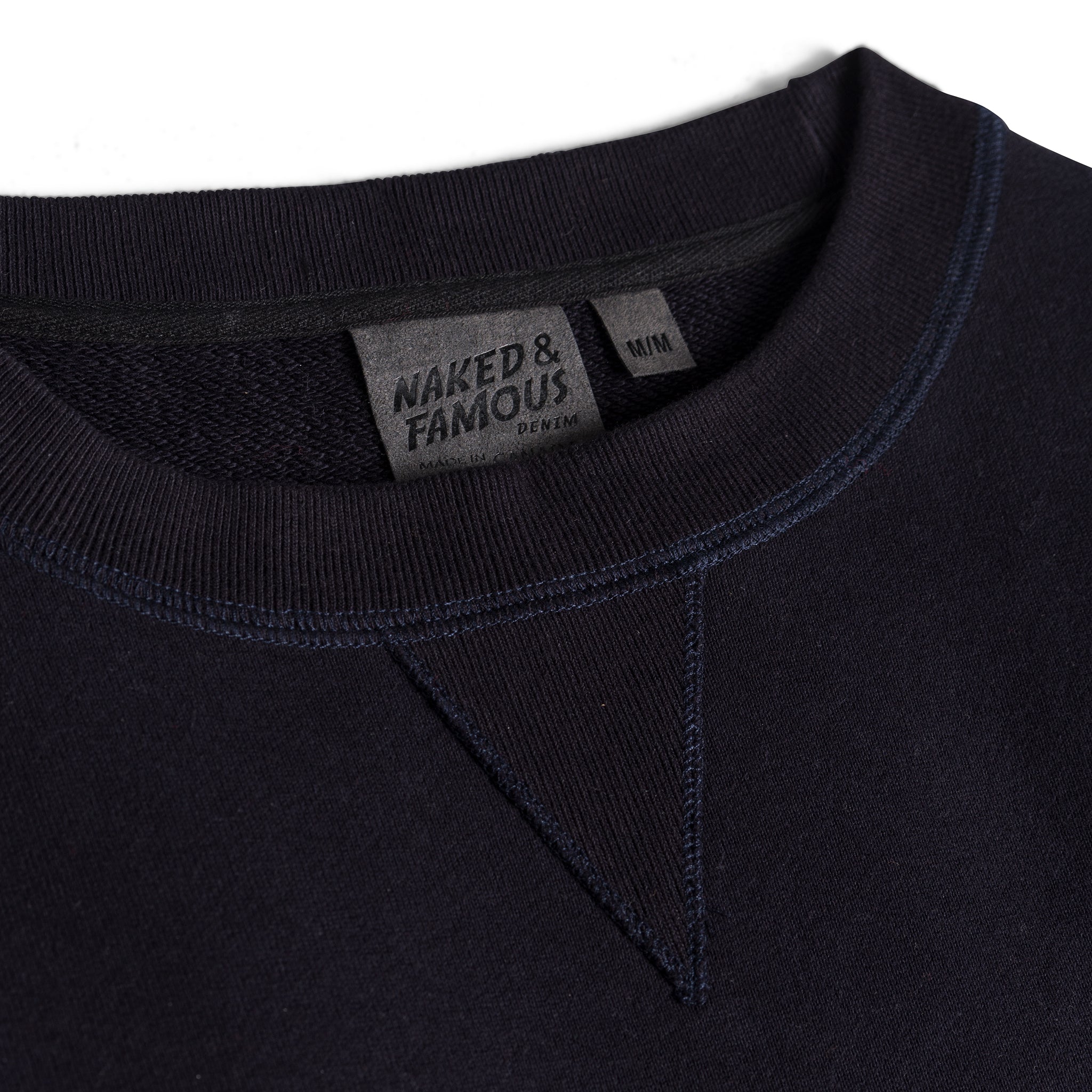 Crewneck - Heavyweight Terry - Navy | Naked & Famous Denim