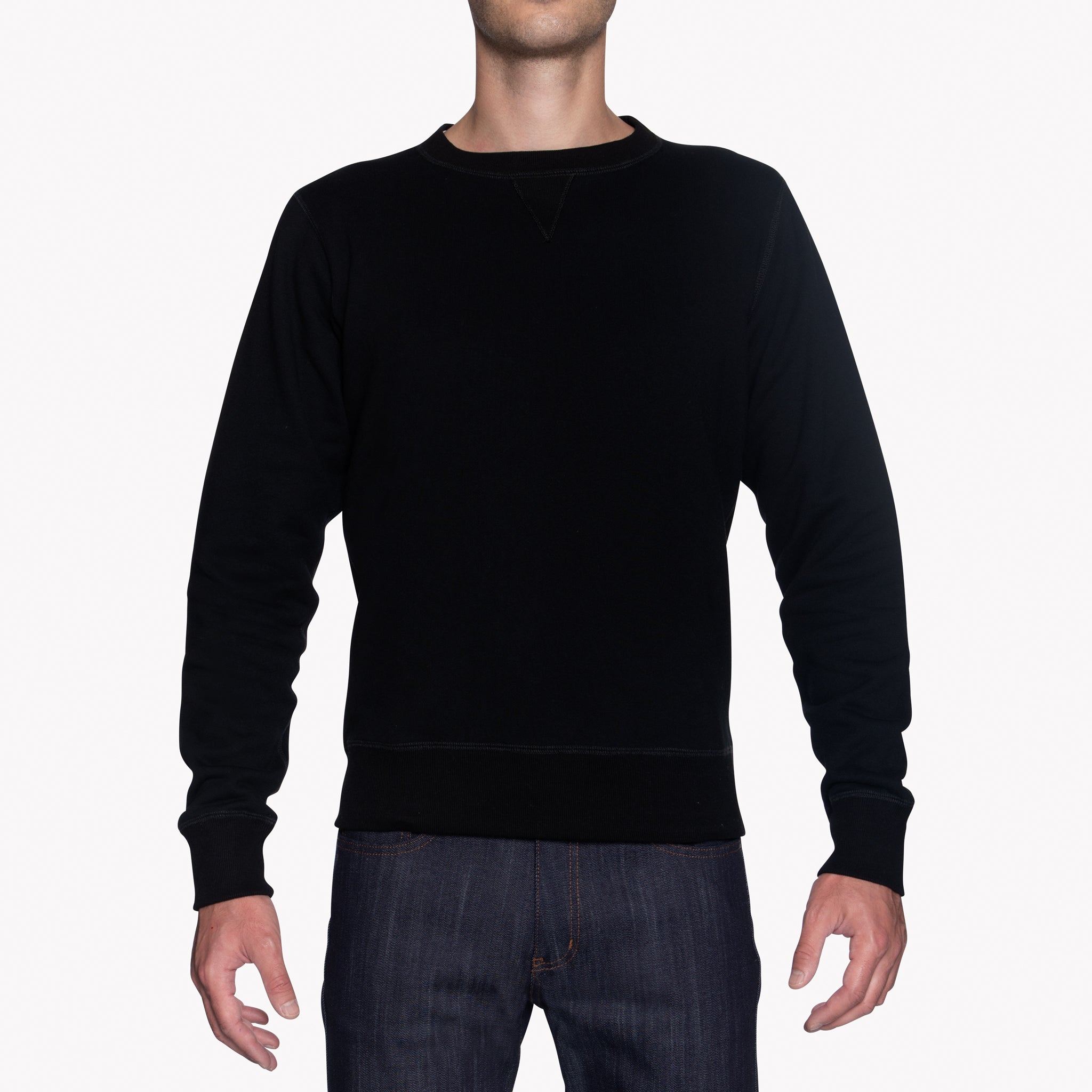 Crewneck - Heavyweight Terry - Black | Naked & Famous Denim