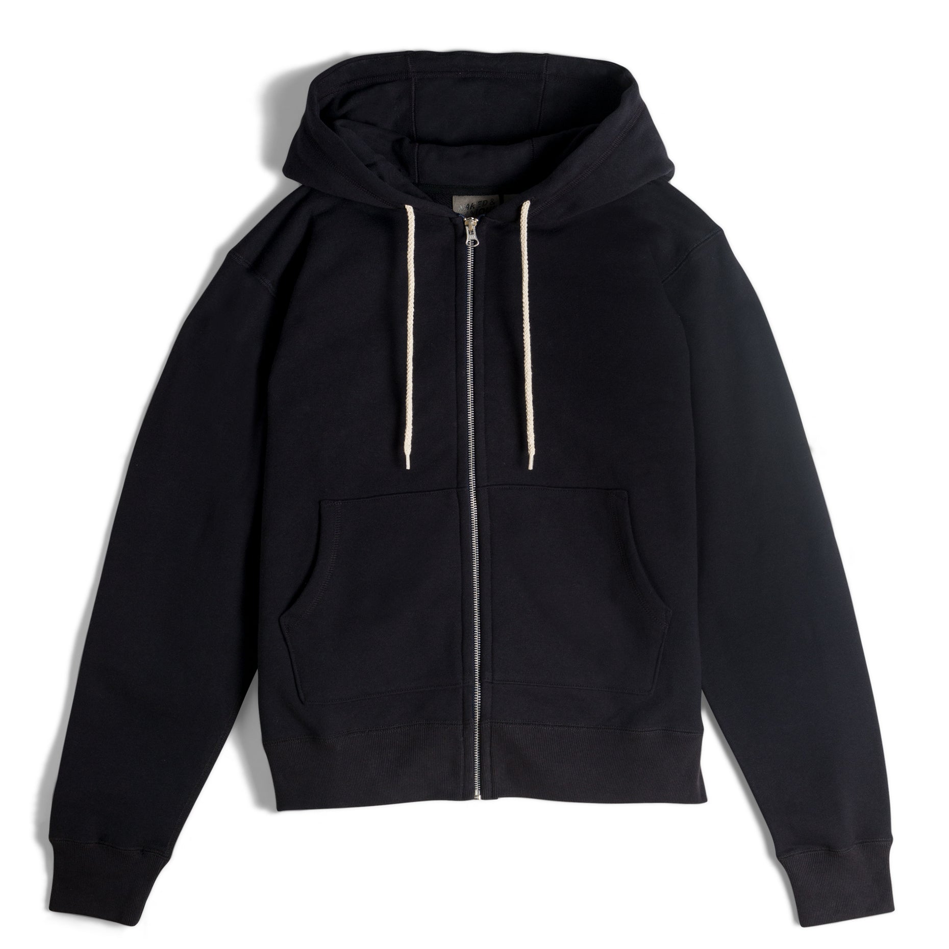 Zip Hoodie - Heavyweight Terry - Black | Naked & Famous Denim