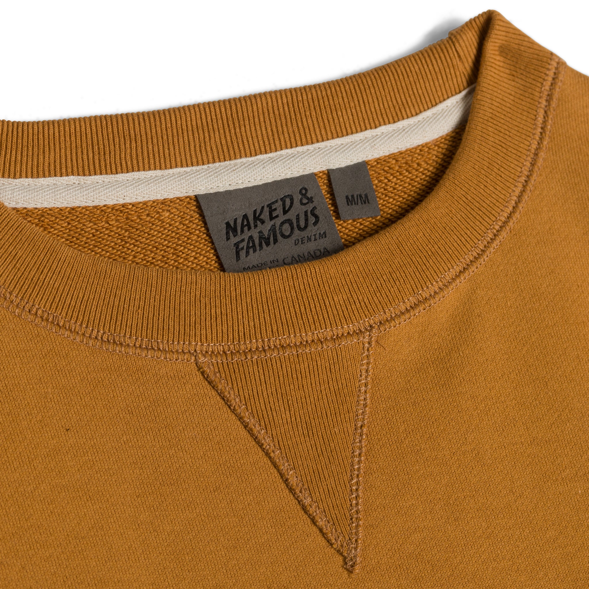 Crewneck - Heavyweight Terry - Amber | Naked & Famous Denim