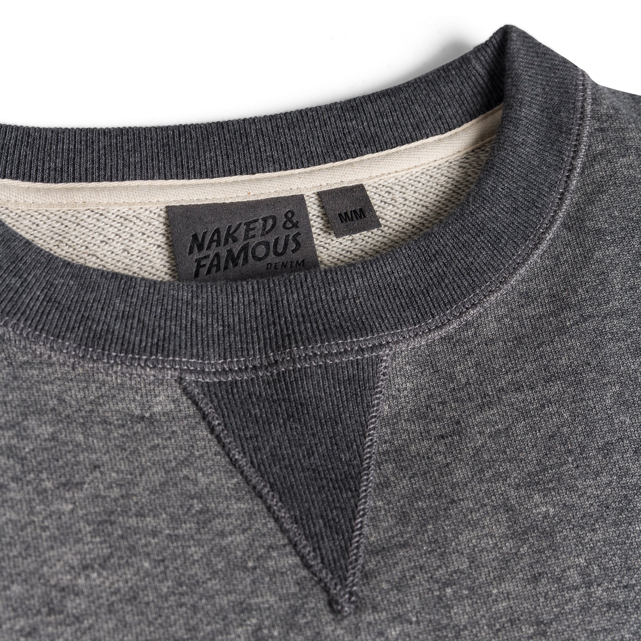 Crewneck - Heavyweight Terry - Charcoal | Naked & Famous Denim