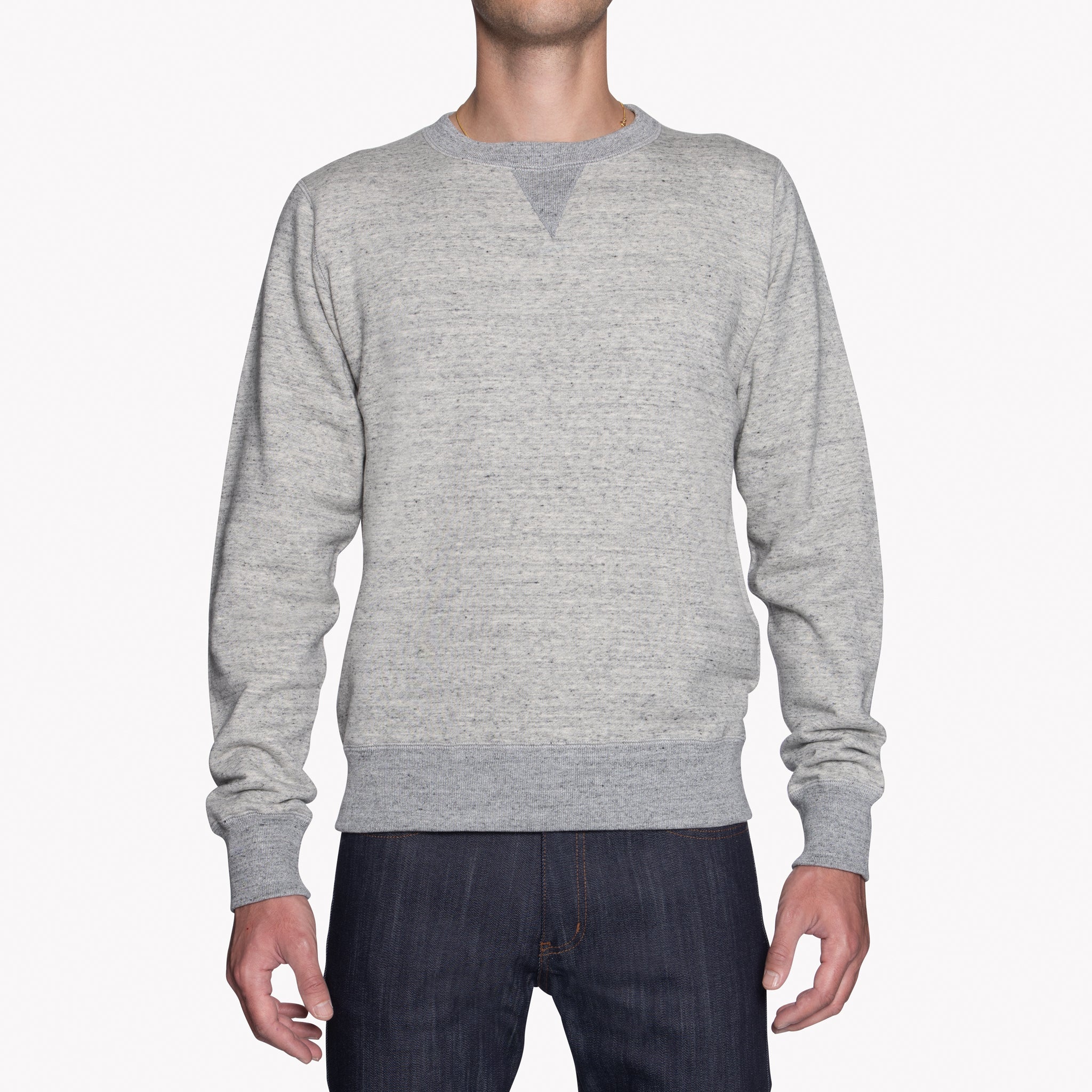 Crewneck - Heavyweight Terry - Grey | Naked & Famous Denim