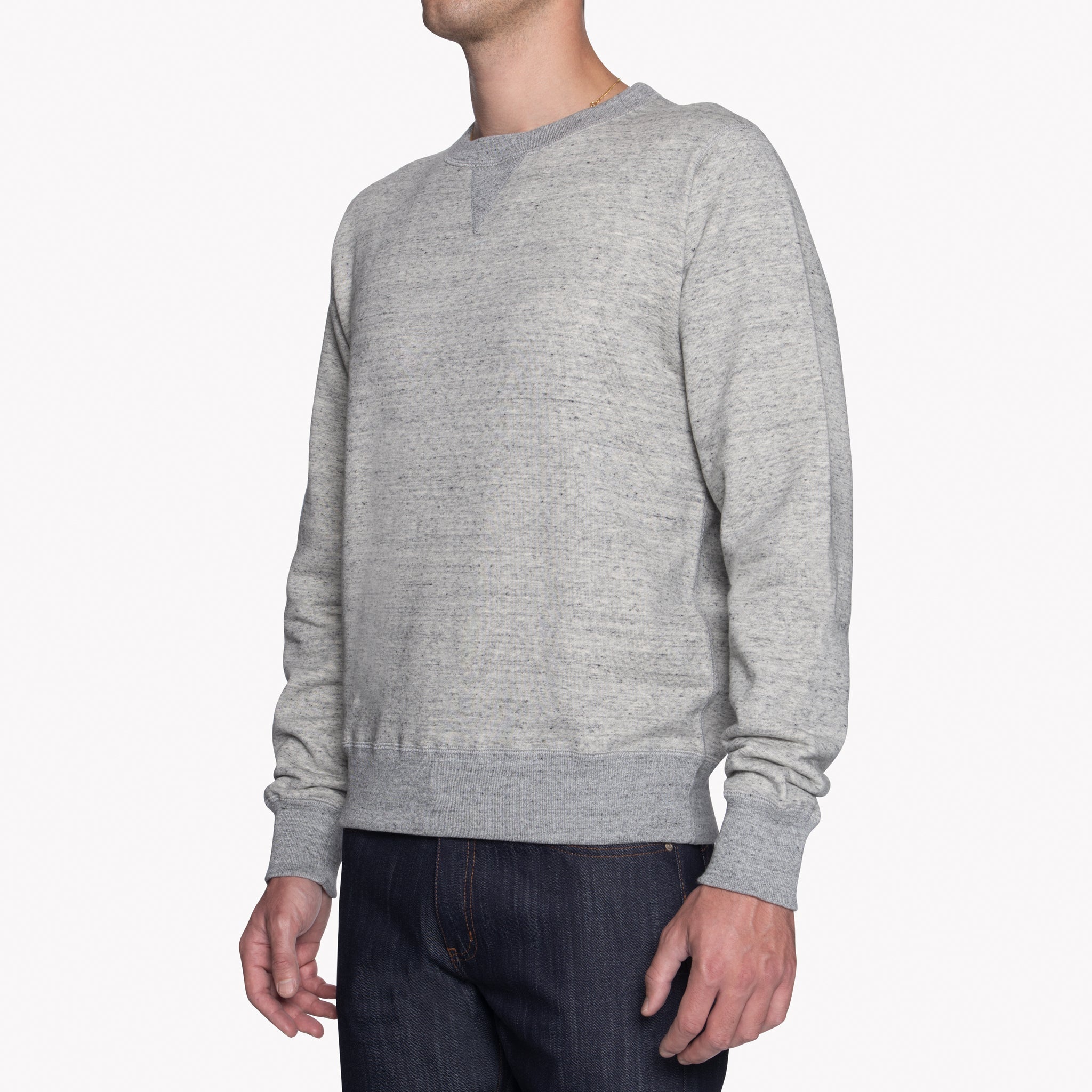 Crewneck - Heavyweight Terry - Grey | Naked & Famous Denim