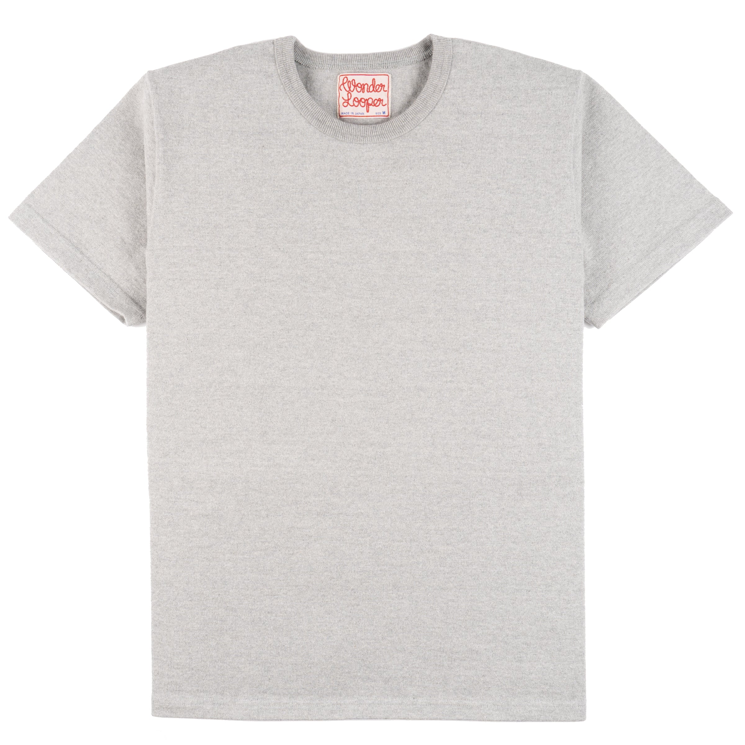 Crewneck T-shirt - Double Heavyweight - Heather Grey