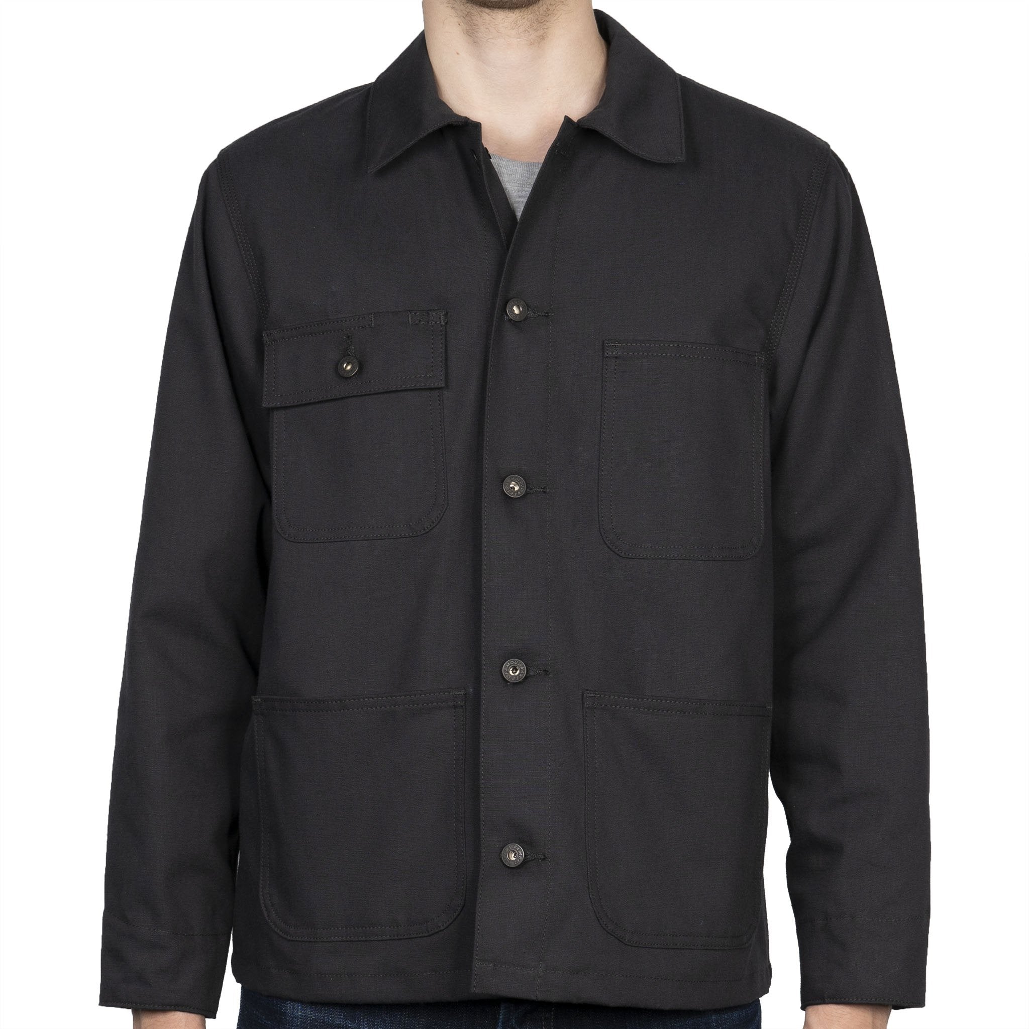 Chore Coat - Black Canvas - front