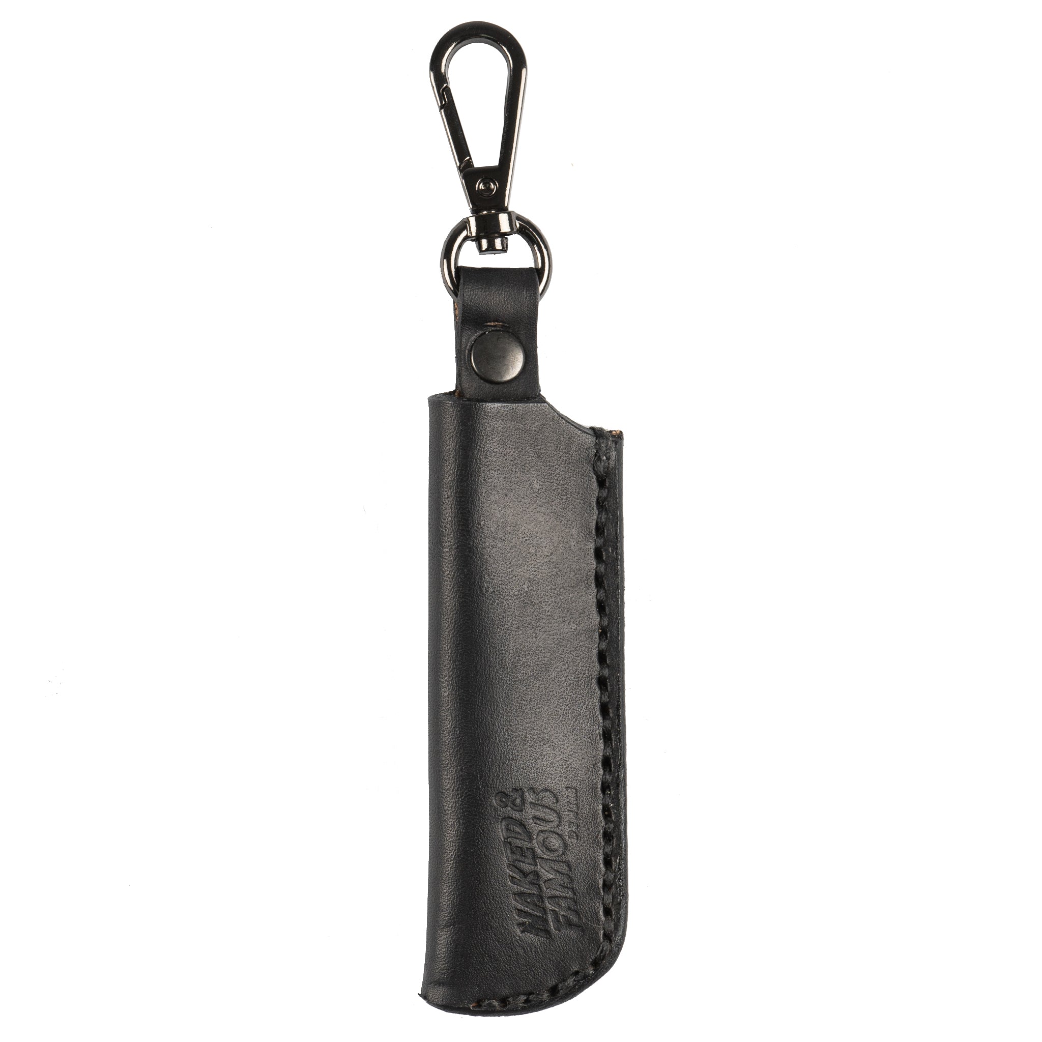Knife Sheath - Black Vegetable Tanned Leather