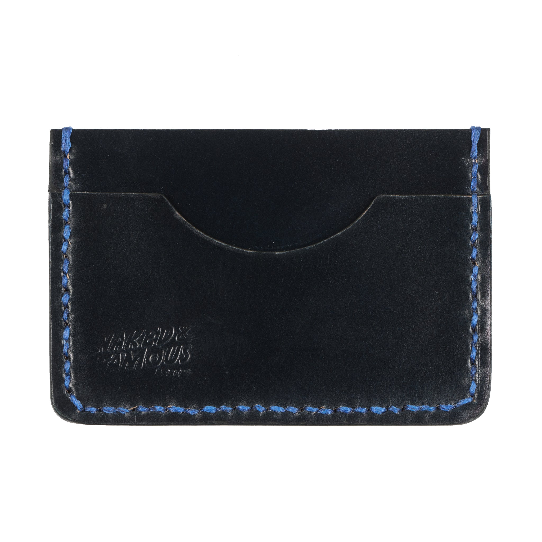 Card Case - Cordovan Leather - Midnight Blue
