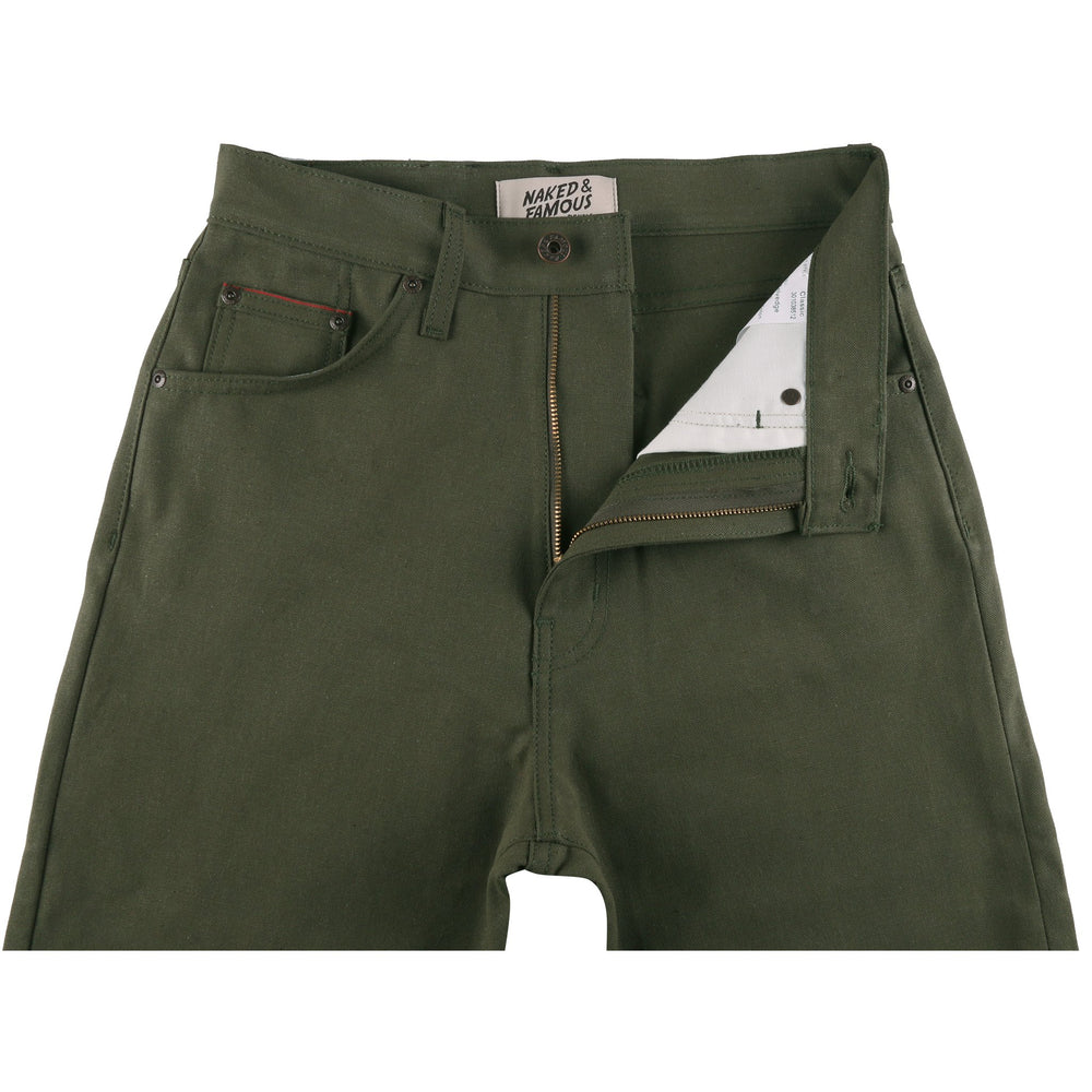 The Classic - Army Green Duck Selvedge by Naked & Famous Denim