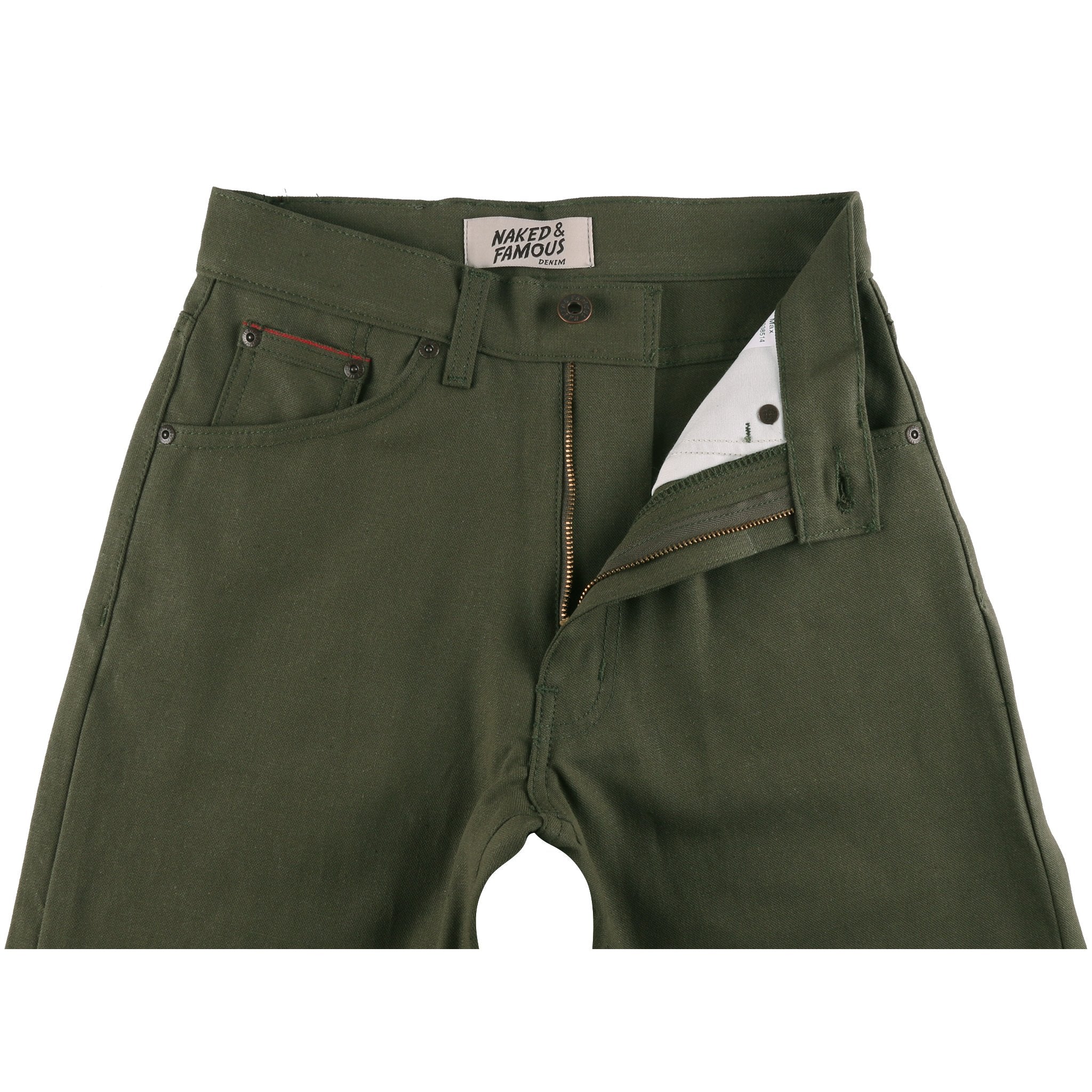 Women's - Max - Army Green Duck Selvedge