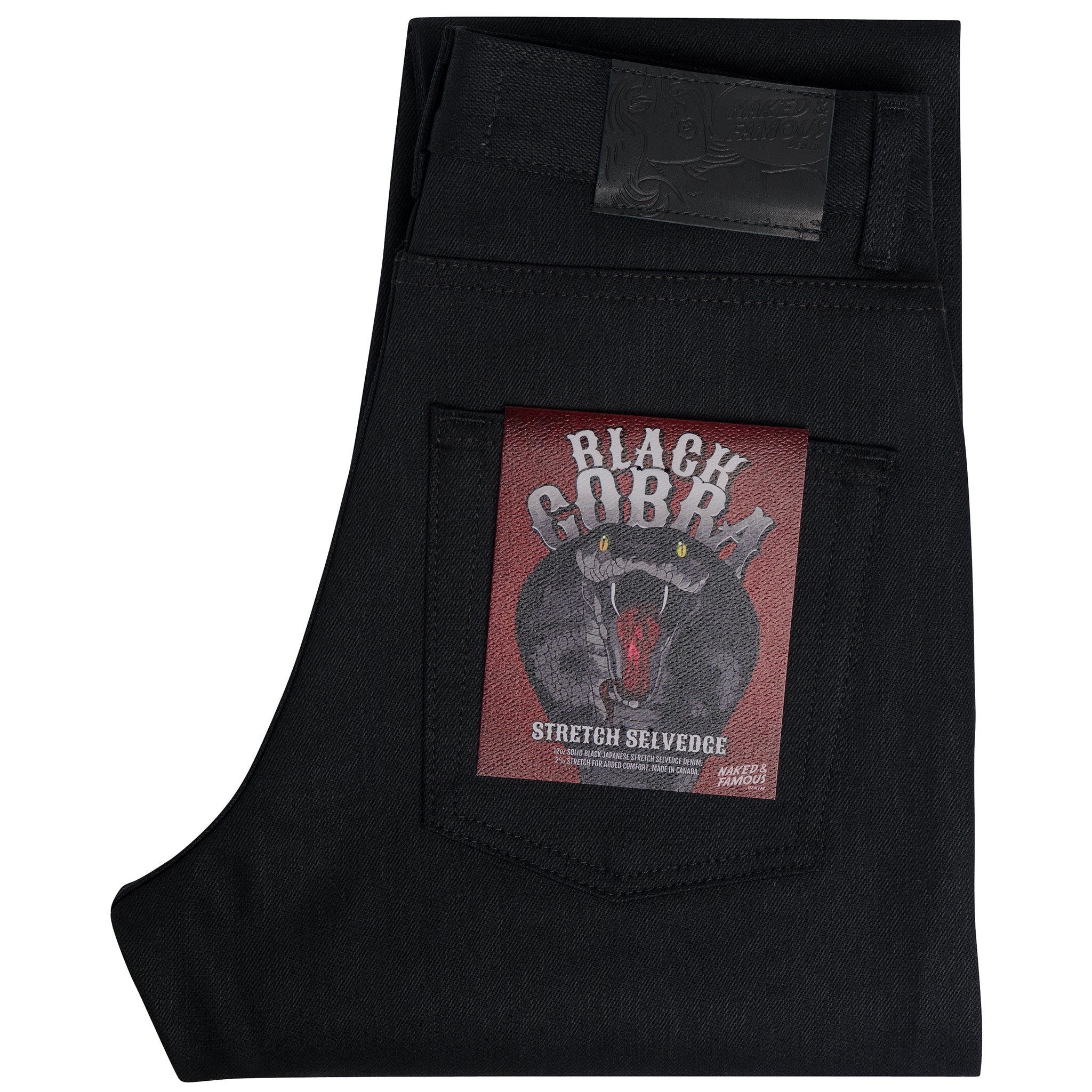 Women's - Max - Black Cobra Stretch Selvedge | Naked & Famous Denim
