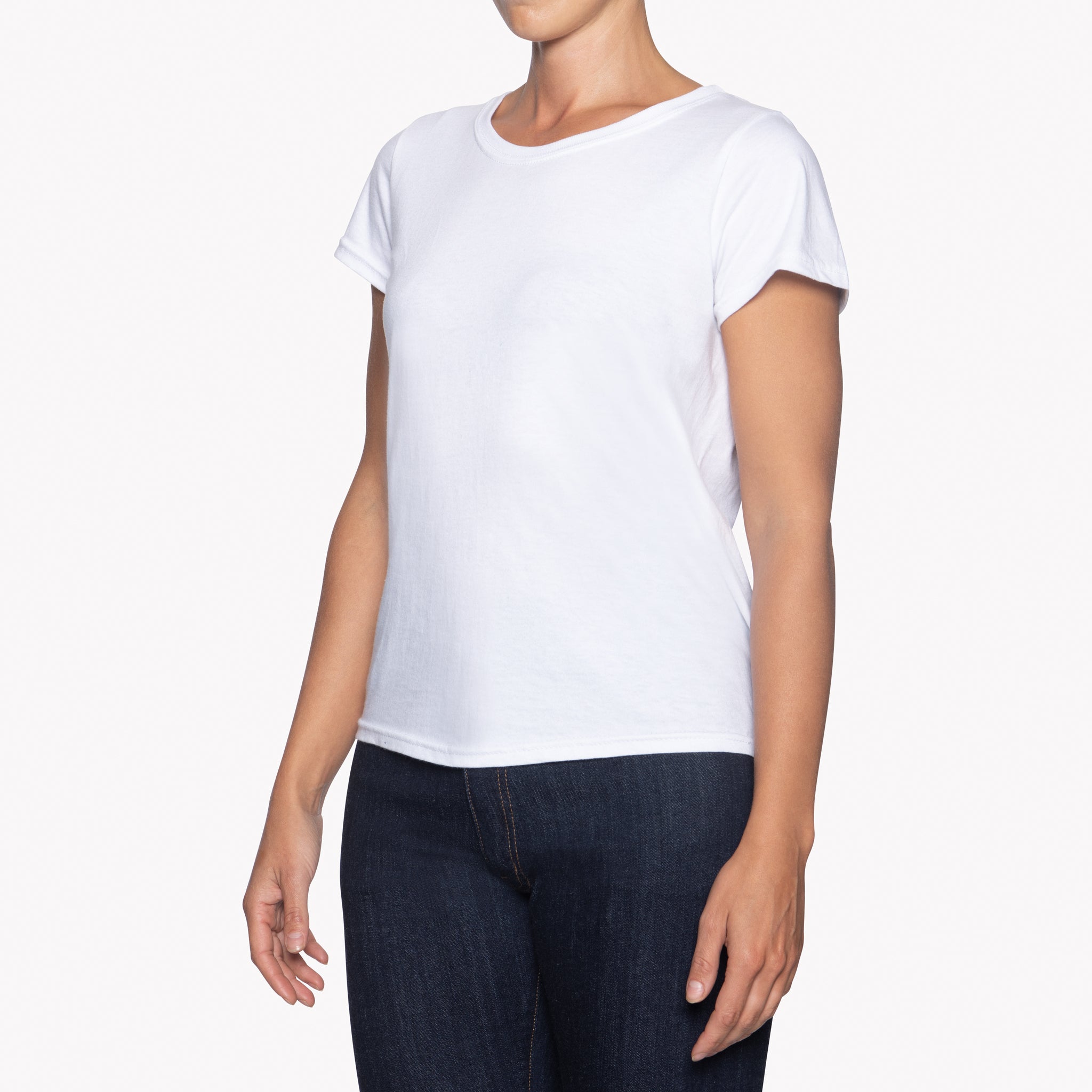 Women's - Circular Knit Ballet Tee - Ring-Spun Cotton - White | Naked & Famous Denim