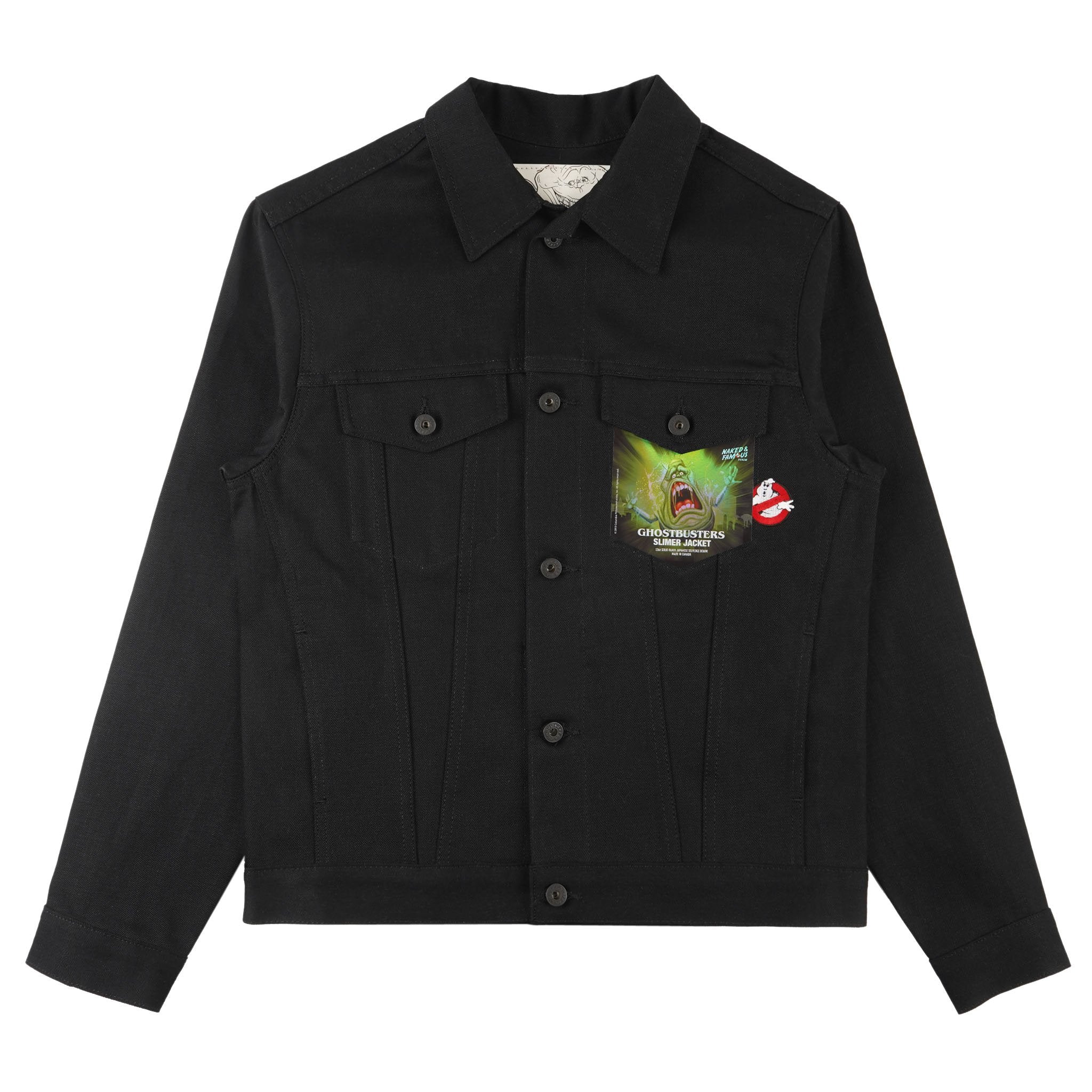 Denim Jacket - Ghostbusters Slimer Jacket - front